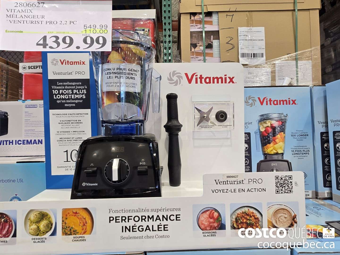 2806627 VITAMIX MELANGEUR VENTURIST PRO 100.00 OFF  ($100.00 INSTANT SAVINGS EXPIRES ON 2025-05-11) $399.99