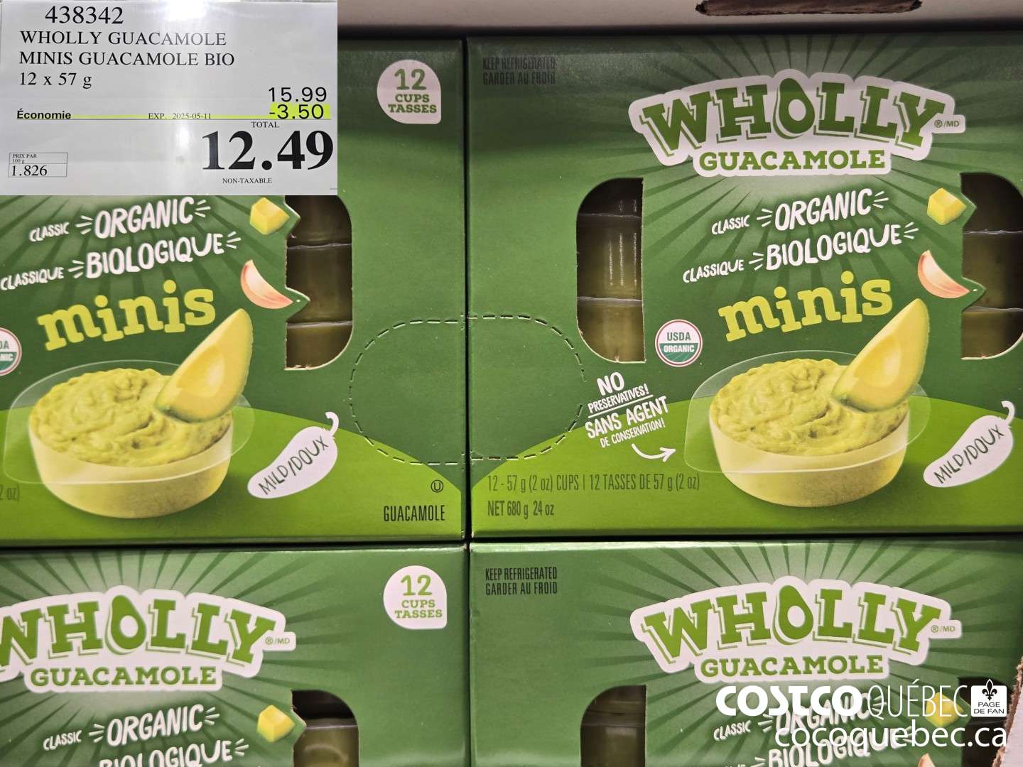 438342 WHOLLY GUACAMOLE MINIS GUACAMOLE BIO ($3.00 INSTANT SAVINGS EXPIRES ON 2025-05-11) $11.99