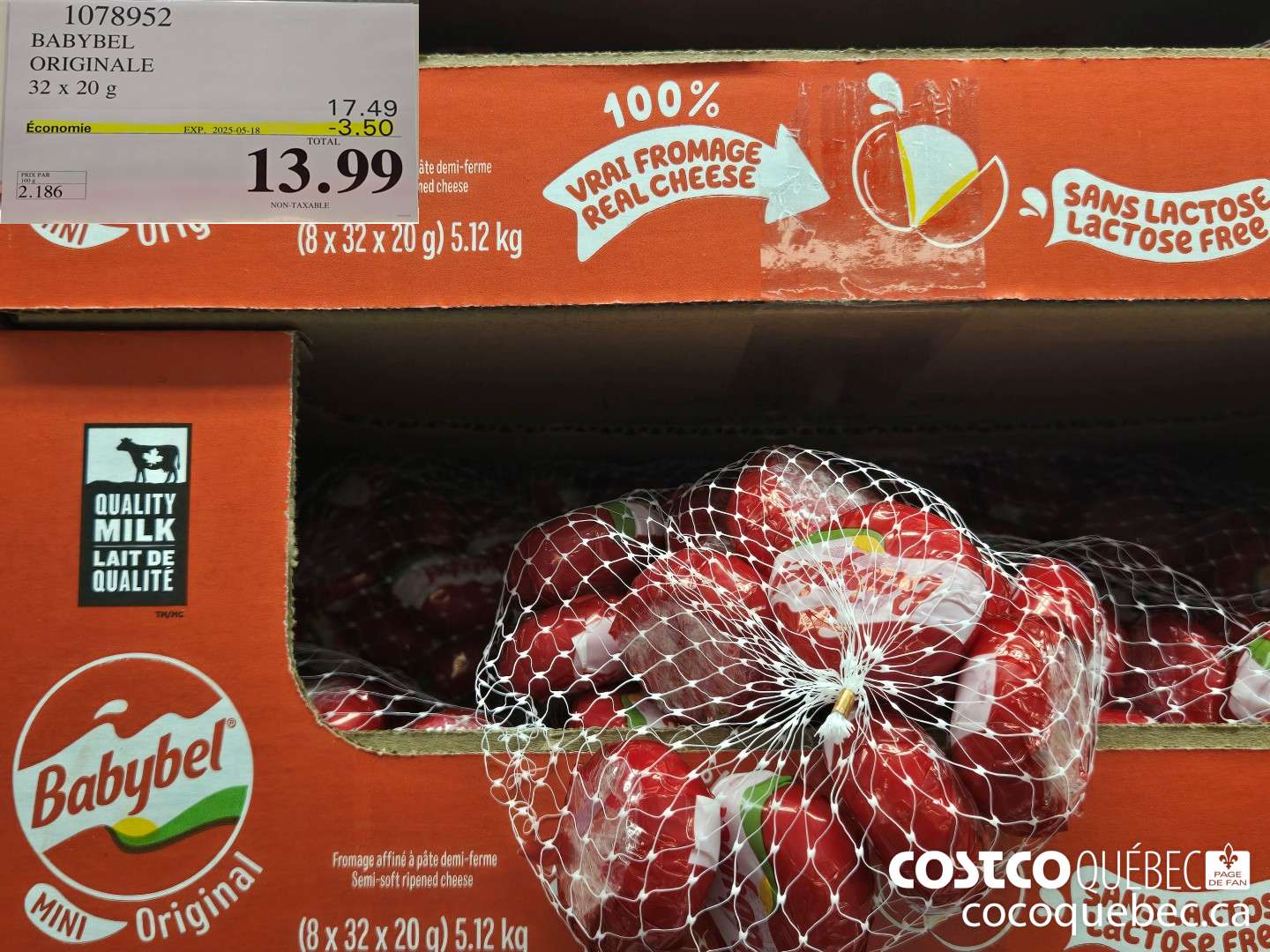 1078952 BABYBEL ORIGINALE  ($3.50 INSTANT SAVINGS EXPIRES ON 2025-05-18) $13.99