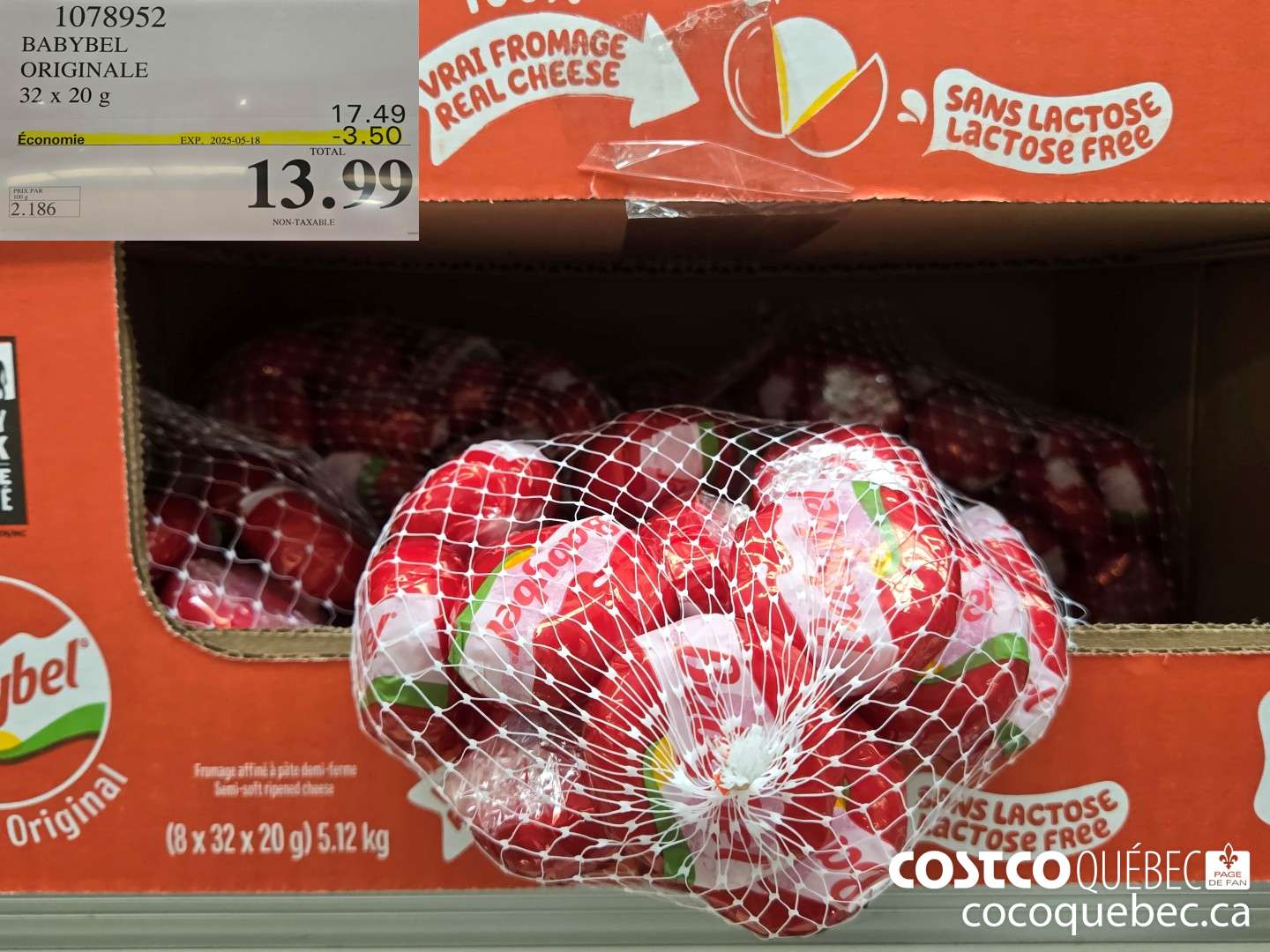 1078952 BABYBEL ORIGINALE  ($3.50 INSTANT SAVINGS EXPIRES ON 2025-05-18) $13.99