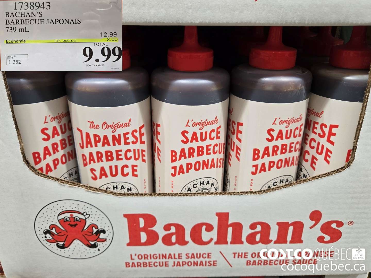 1738943 BACHAN'S BARBECUE JAPONAIS  ($3.00 INSTANT SAVINGS EXPIRES ON 2025-06-01) $9.99