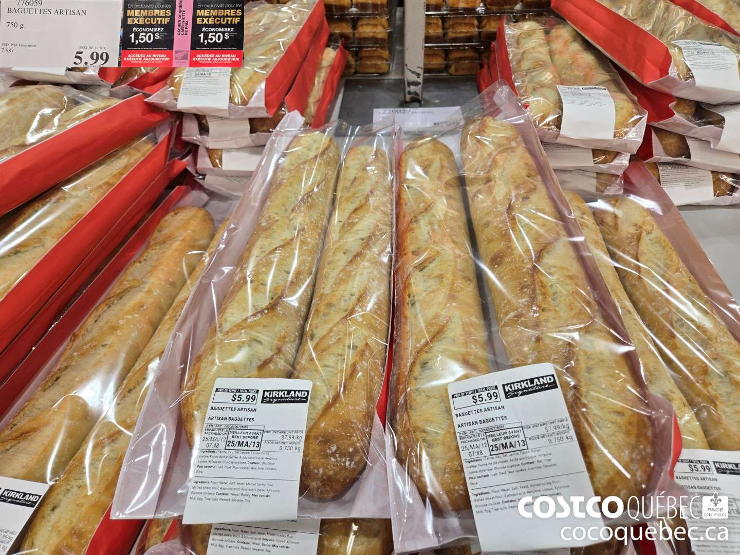 776059 BAGUETTES ARTISIAN  ($1.50 INSTANT SAVINGS EXPIRES ON 2025-05-18) $5.99