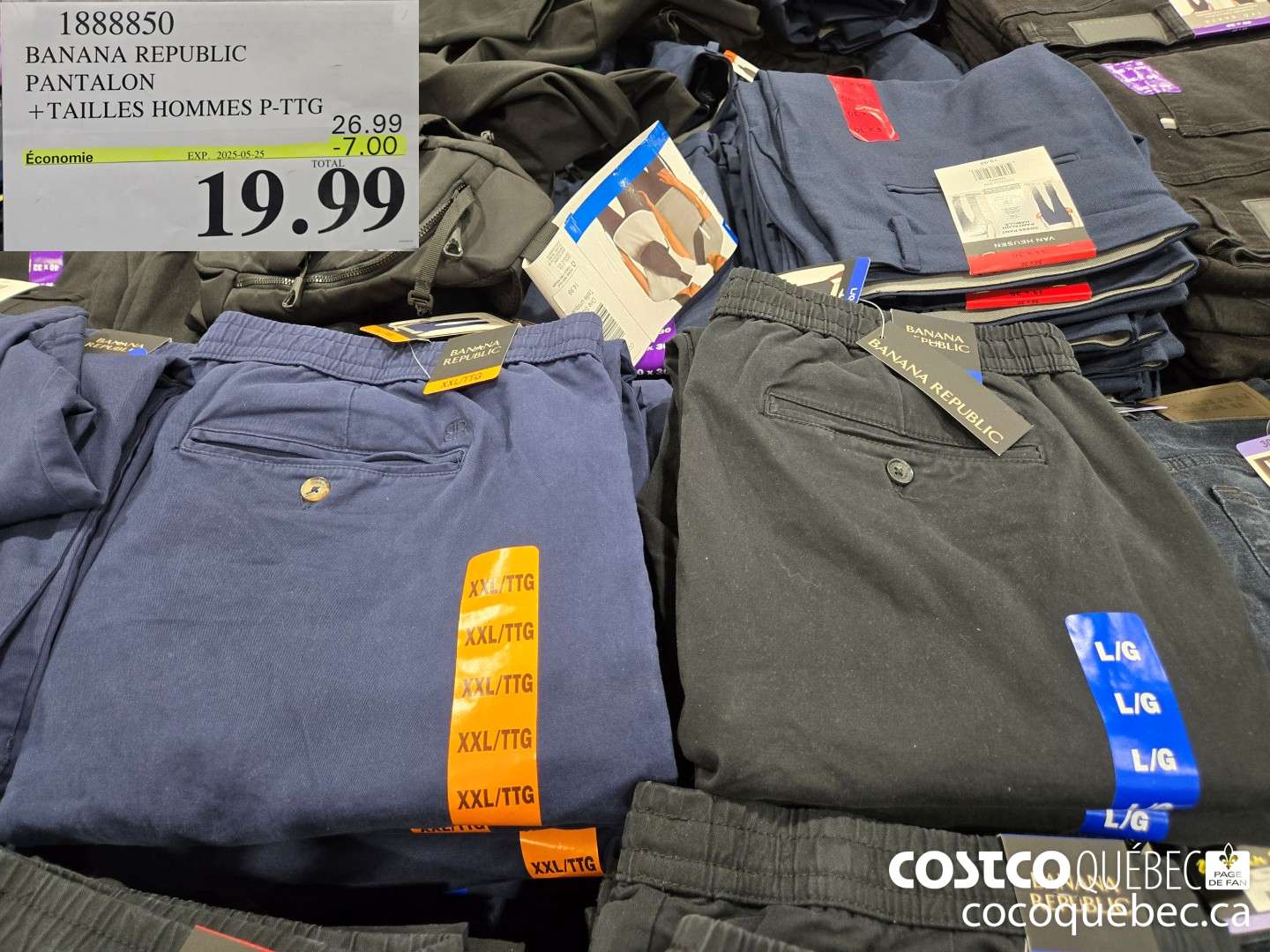 1888850 BANANA REPUBLIC PANTALON +TAILLES HOMMES P-TTG  ($7.00 INSTANT SAVINGS EXPIRES ON 2025-05-25) $19.99