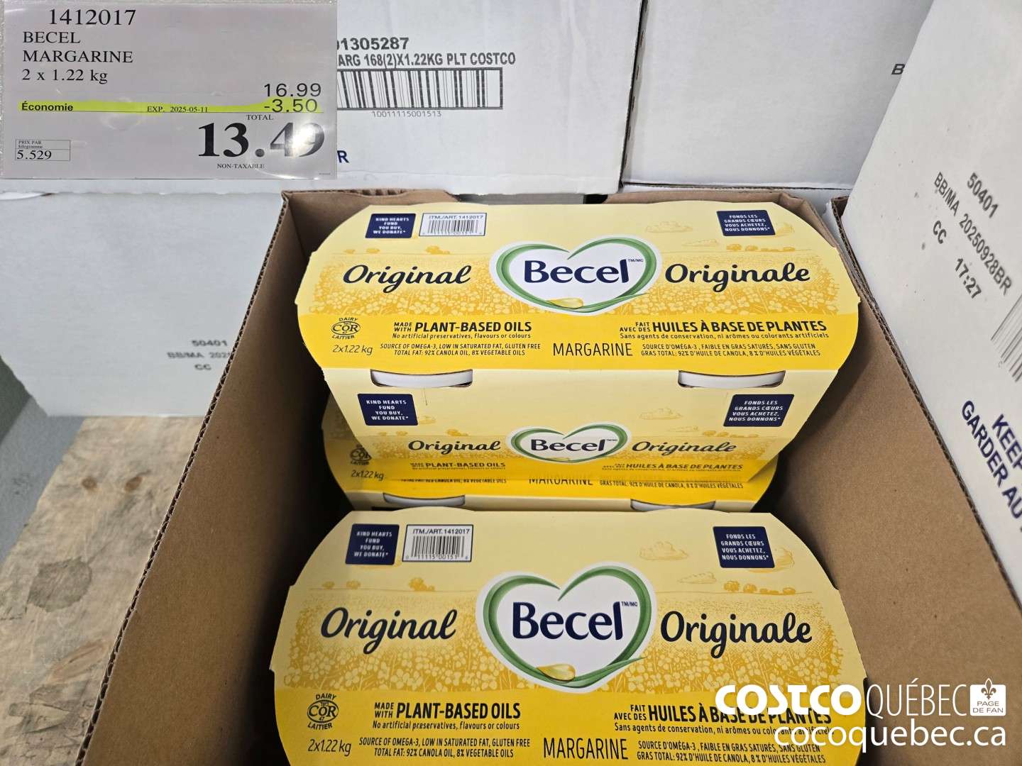 1412017 BECEL MARGARINE  ($3.50 INSTANT SAVINGS EXPIRES ON 2025-05-11) $13.49