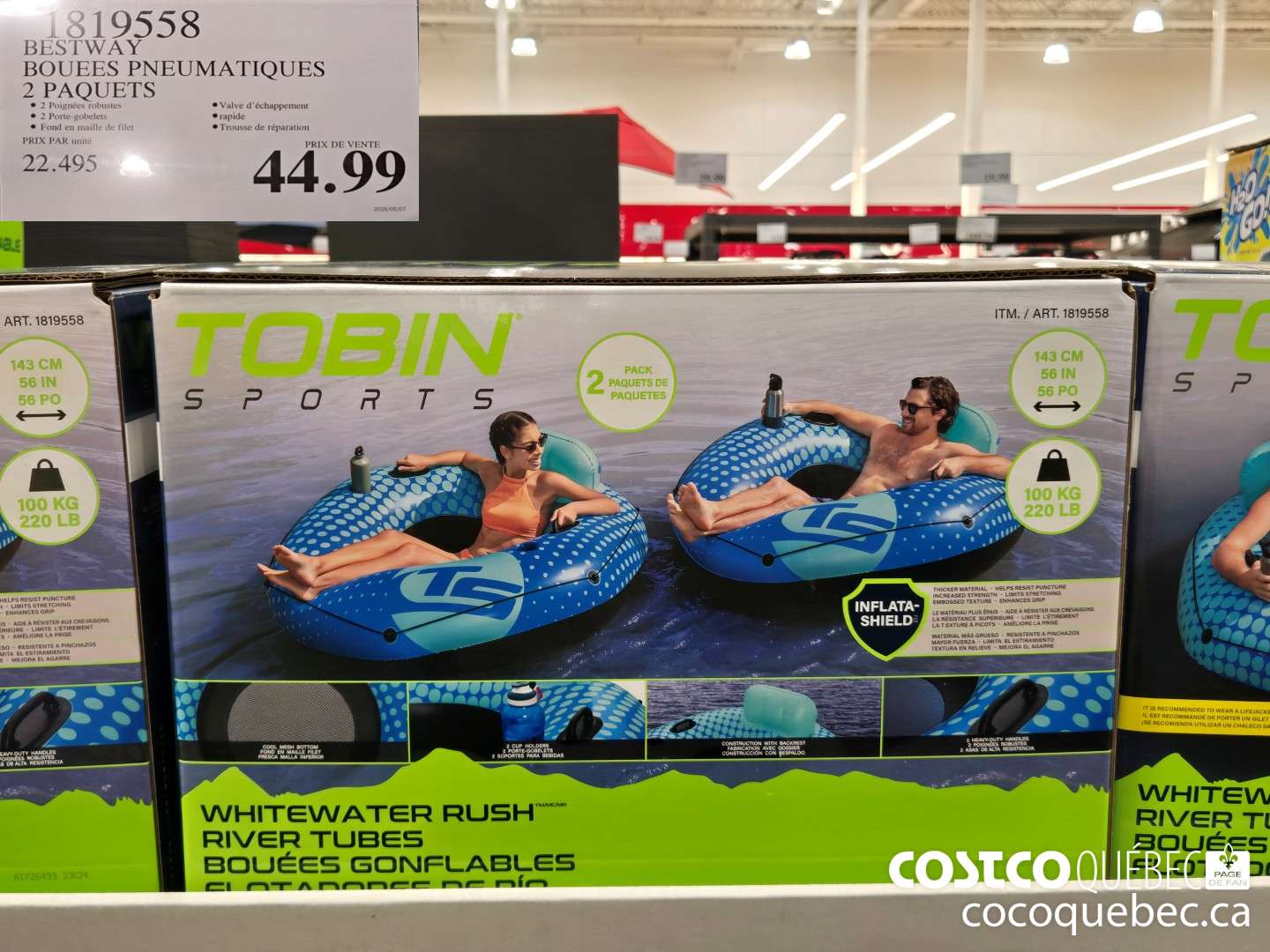 1819558 BESTWAY BOUEES PNEUMATIQUES 2 PAQUETS  $44.99