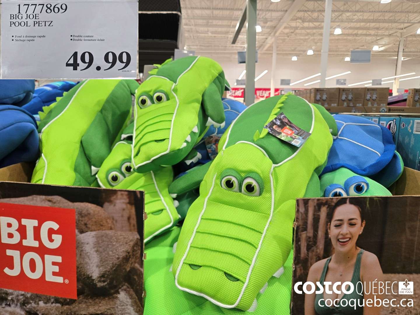 1777869 BIG JOE POOL PETZ © Fond a drainage rapide ® Double couture ® Séchage rapide ® Double fermeture éclair  $49.99