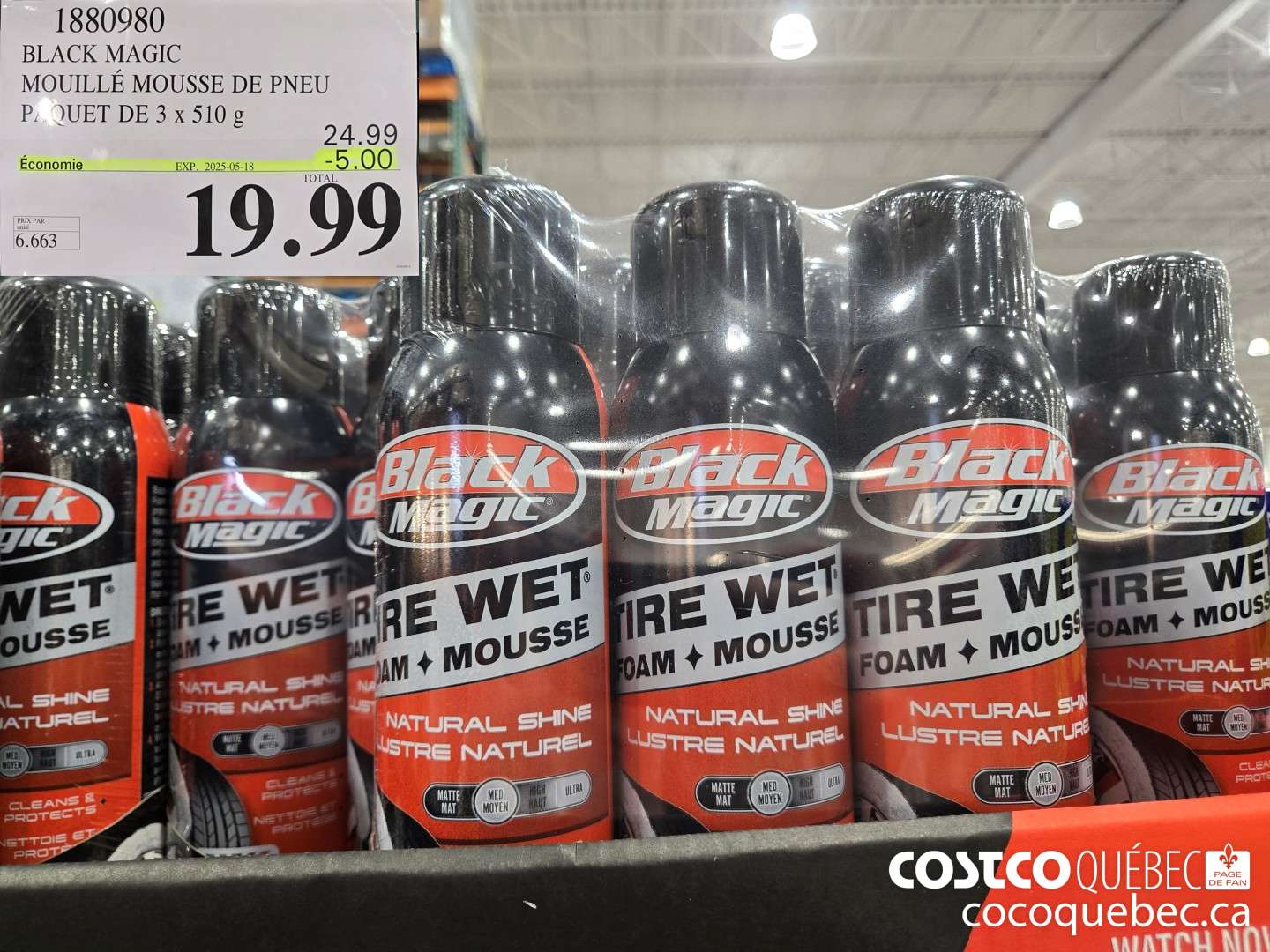 1880980 BLACK MAGIC MOUILLE MOUSSE DE PNEU  ($5.00 INSTANT SAVINGS EXPIRES ON 2025-05-18) $19.99