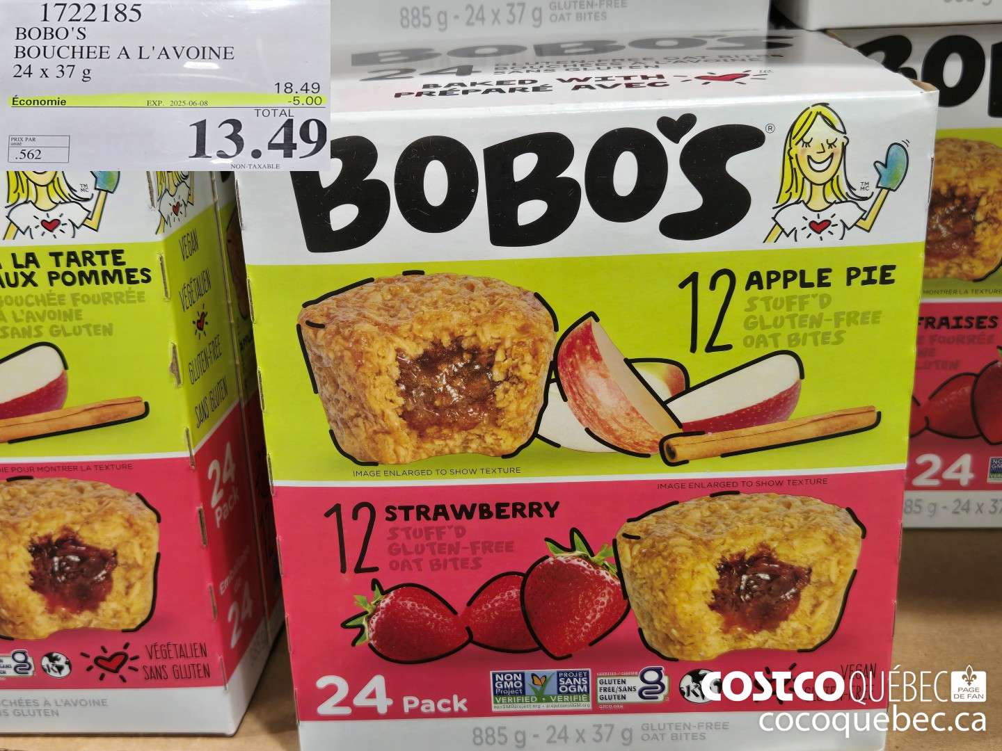 1722185 BOBO'S BOUCHEE A L'AVOINE 24x 37g  ($5.00 INSTANT SAVINGS EXPIRES ON 2025-06-08) $13.49