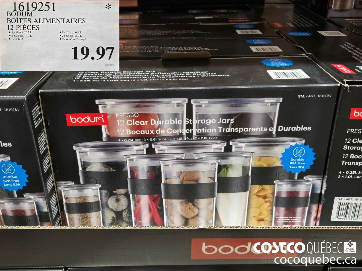 1619251 BODUM BOITES ALIMENTAIRES 12 PIECES  $19.97