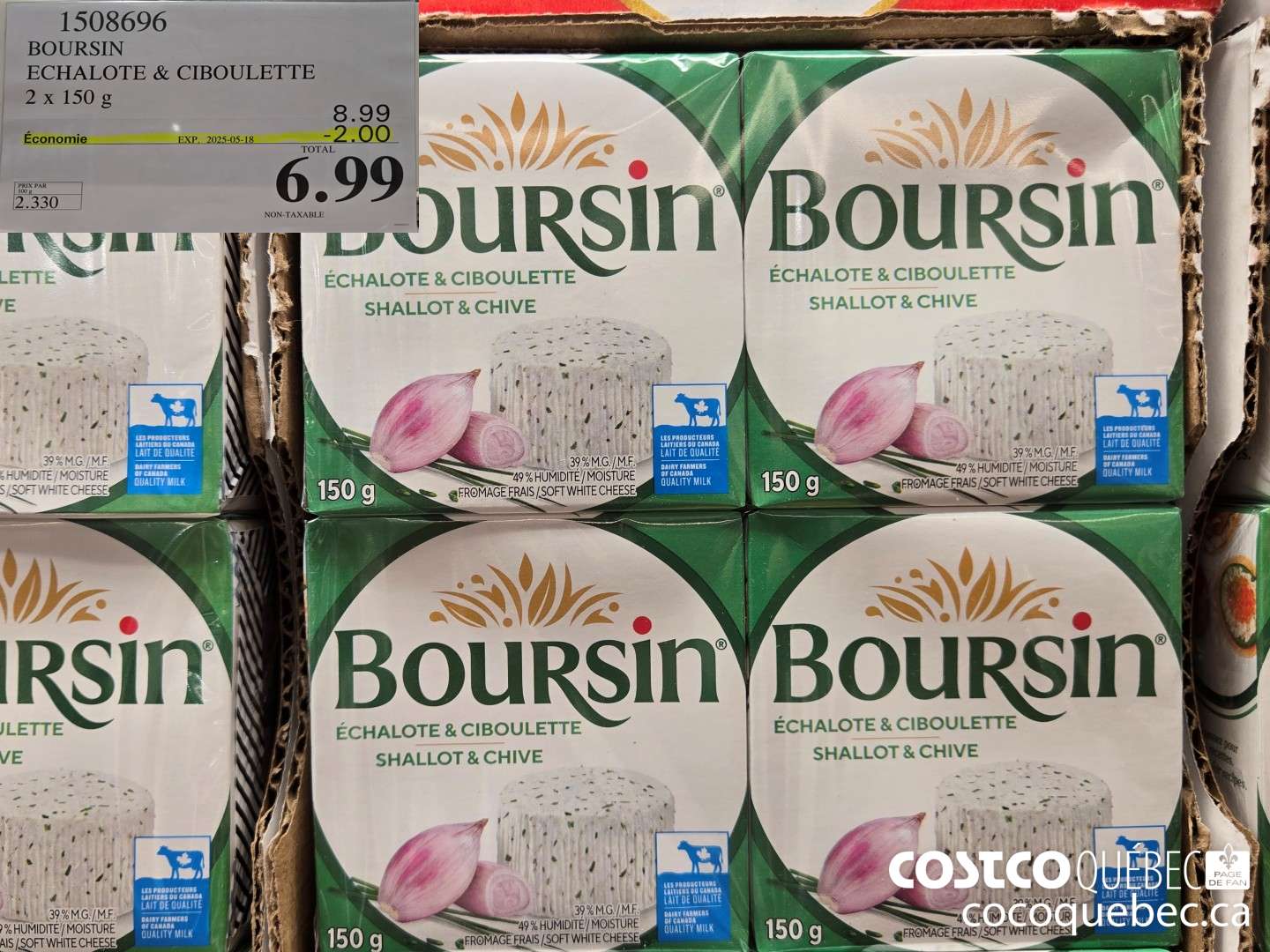 1508696 BOURSIN ECHALOTE & CIBOULETTE ($2.00 INSTANT SAVINGS EXPIRES ON 2025-05-18) $6.99
