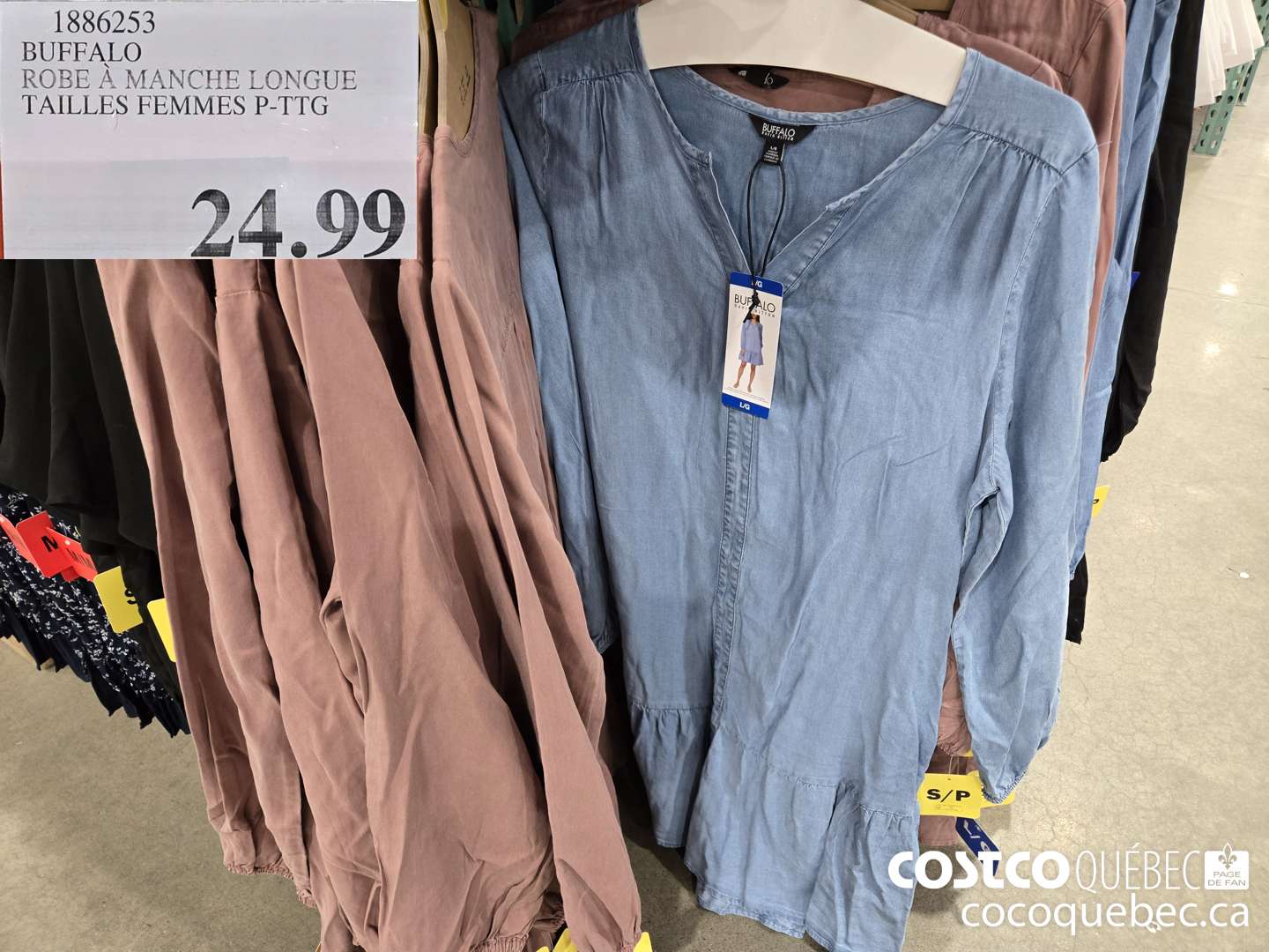 1886253 BUFFALO ROBE AMANCHE LONGUE TAILLES FEMMES P-TTG  $24.99