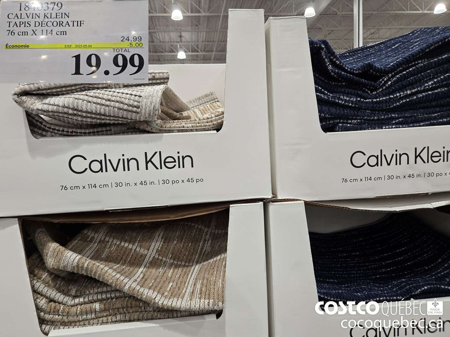 1840379 CALVIN KLEIN TAPIS DECORATIF 76cm X 114 cm  ($5.00 INSTANT SAVINGS EXPIRES ON 2025-05-04) $19.99