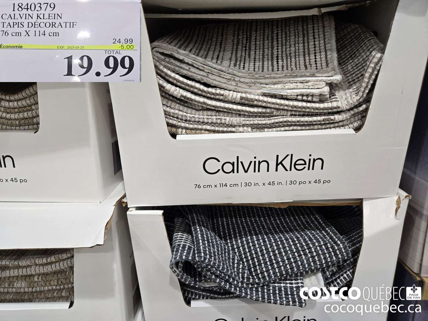 1840379 CALVIN KLEIN TAPIS DECORATIF 76cm X 114 cm  ($5.00 INSTANT SAVINGS EXPIRES ON 2025-05-25) $19.99