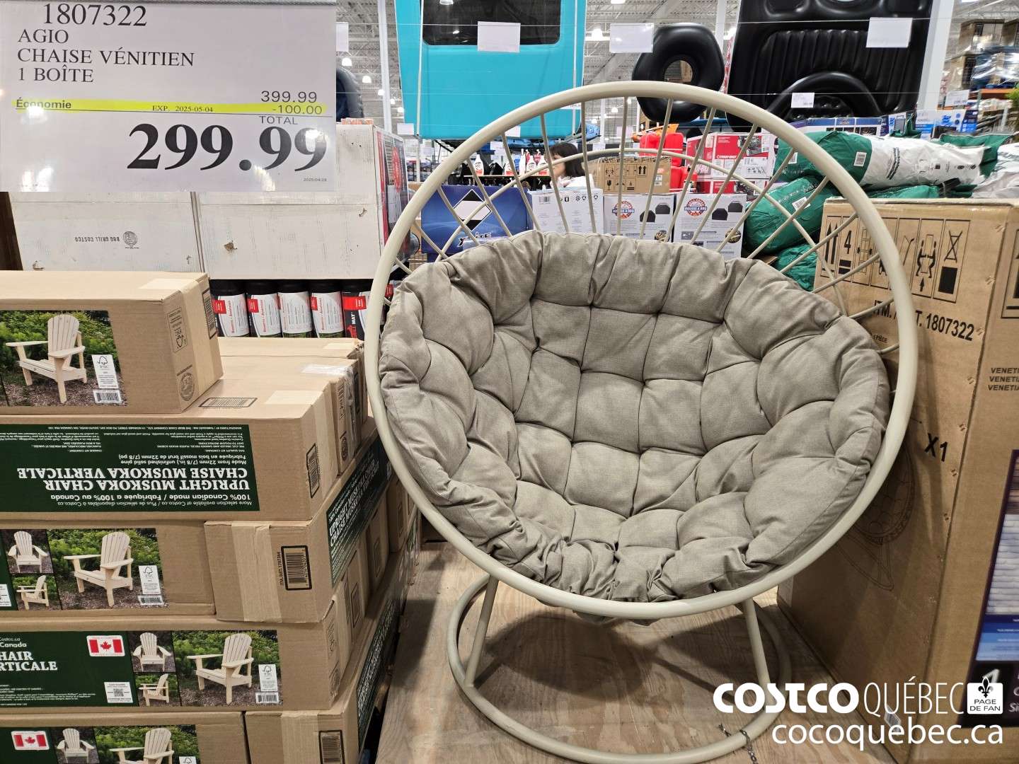 1807322 CHAISE VENITIEN 1 BOITE  ($100.00 INSTANT SAVINGS EXPIRES ON 2025-05-04) $299.99