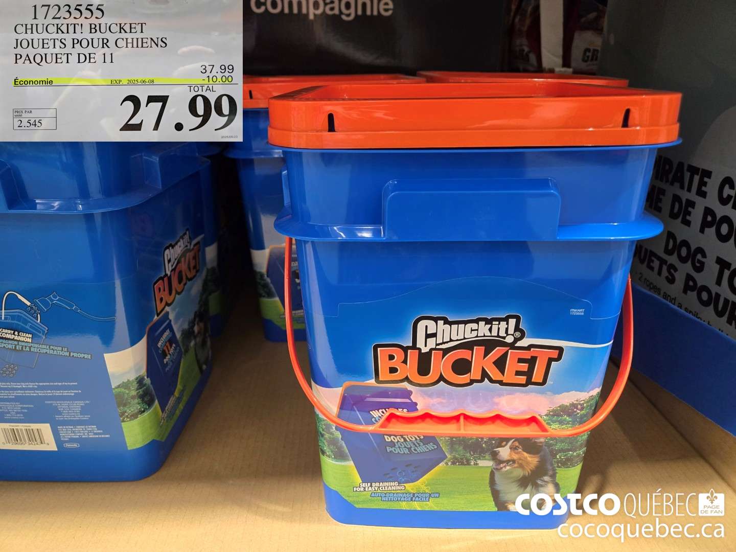 1723555 CHUCKIT! BUCKET JOUETS POUR CHIENS PAQUET DE 11  ($10.00 INSTANT SAVINGS EXPIRES ON 2025-06-08) $27.99