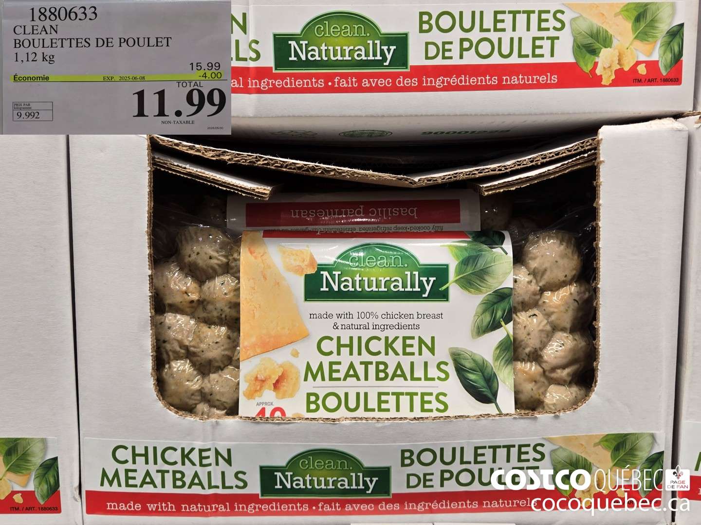 1880633 CLEAN BOULETTES DE POULET  ($4.00 INSTANT SAVINGS EXPIRES ON 2025-06-08) $15.99