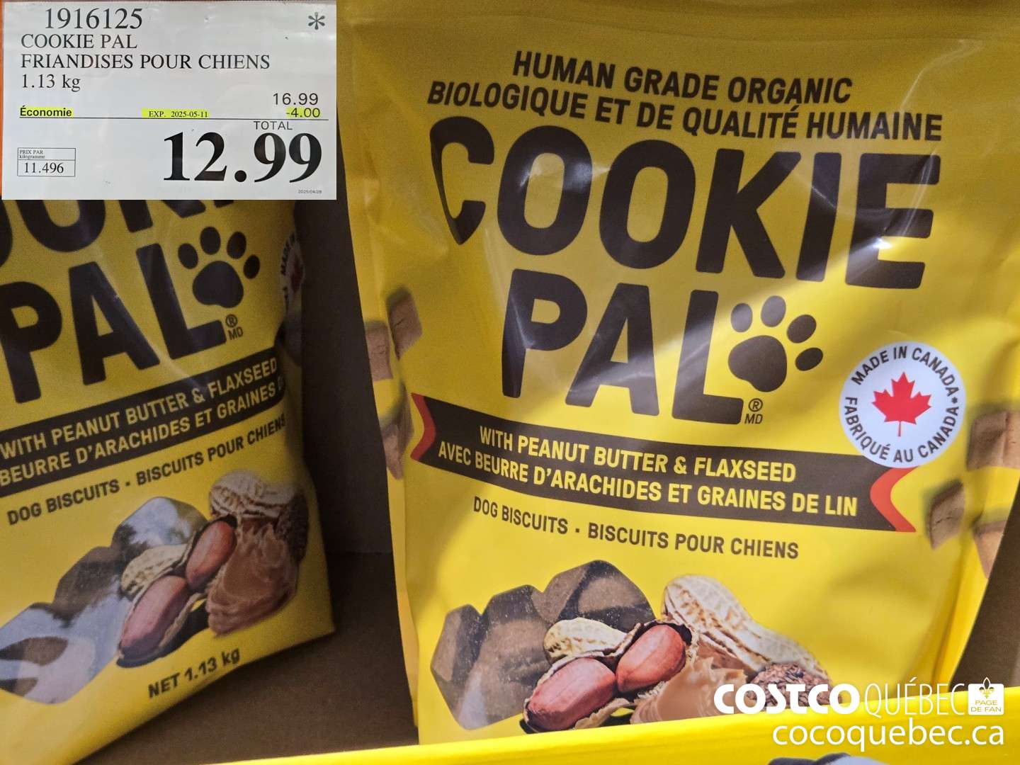 1916125 COOKIE PAL FRIANDISES POUR CHIENS 1.13 ke  ($4.00 INSTANT SAVINGS EXPIRES ON 2025-05-11) $12.99