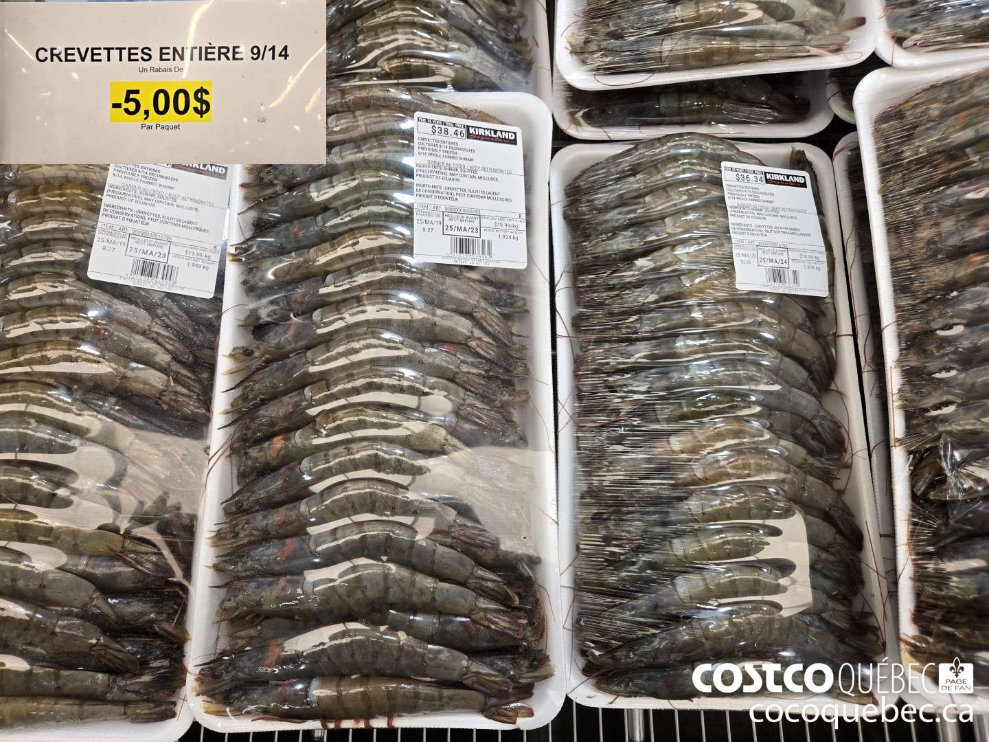 16783 CREVETTES ENTIERE 9/14  ($5.00 INSTANT SAVINGS)