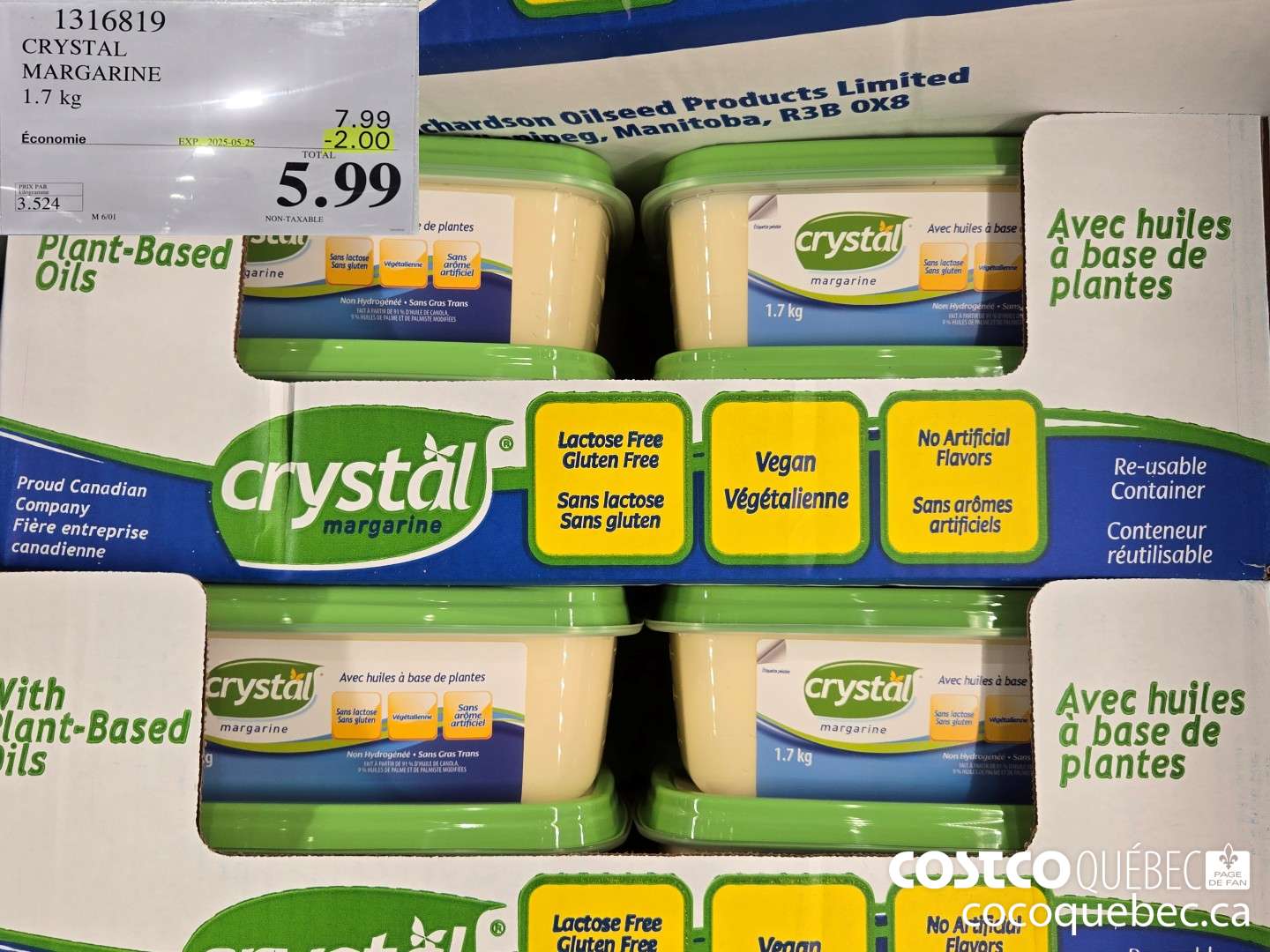 1316819 CRYSTAL MARGARINE  ($2.00 INSTANT SAVINGS EXPIRES ON 2025-05-25) $5.99