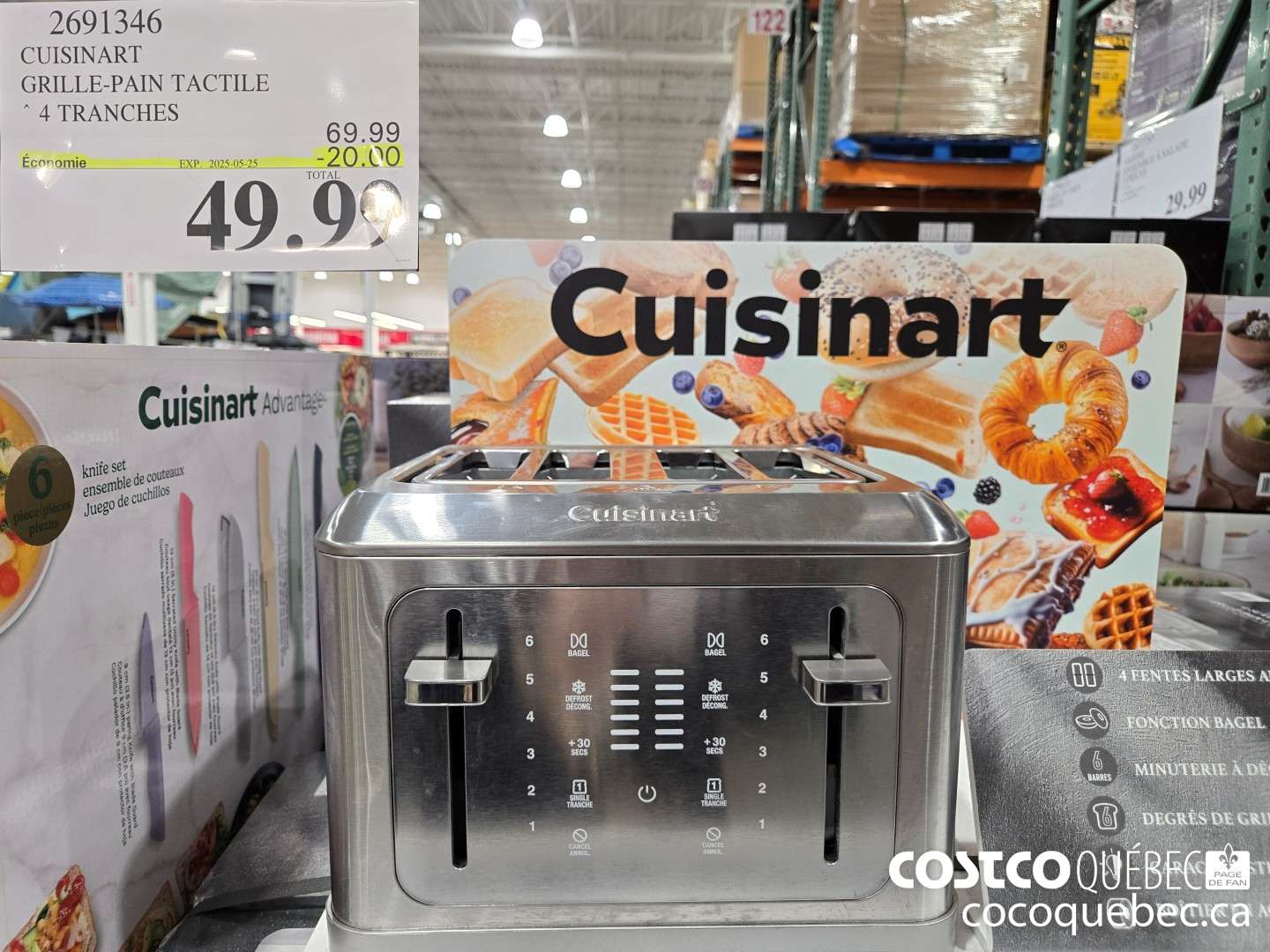 2691346 CUISINART GRILLE-PAIN TACTILE ~ 4 TRANCHES  ($20.00 INSTANT SAVINGS EXPIRES ON 2025-05-25) $49.99