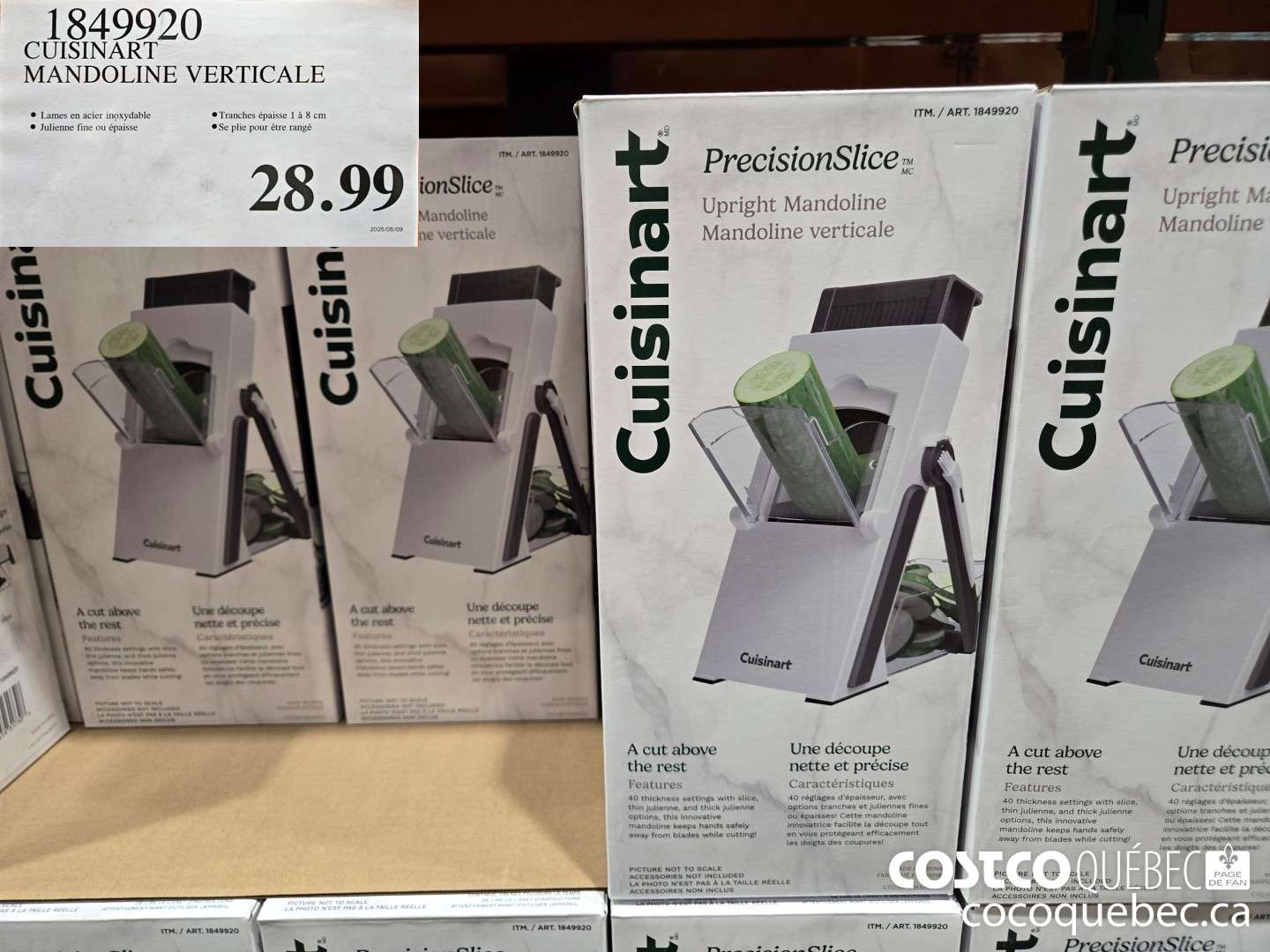 1849920 CUISINART MANDOLINE VERTICALE  $28.99