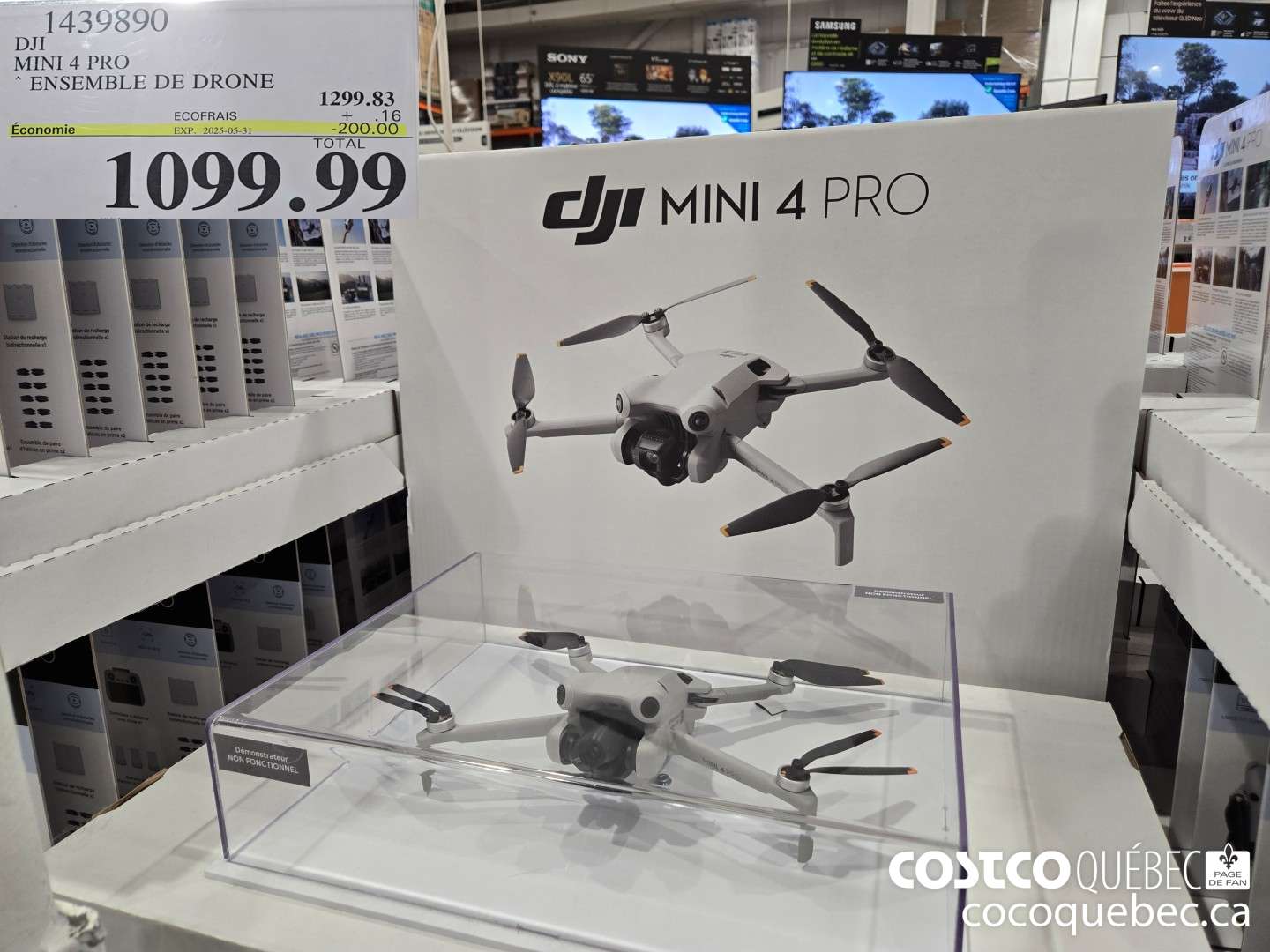 1439890 DJI MINI 4 PRO * ENSEMBLE DE DRONE 2025-05-31 ($200.00 INSTANT SAVINGS) $1099.99