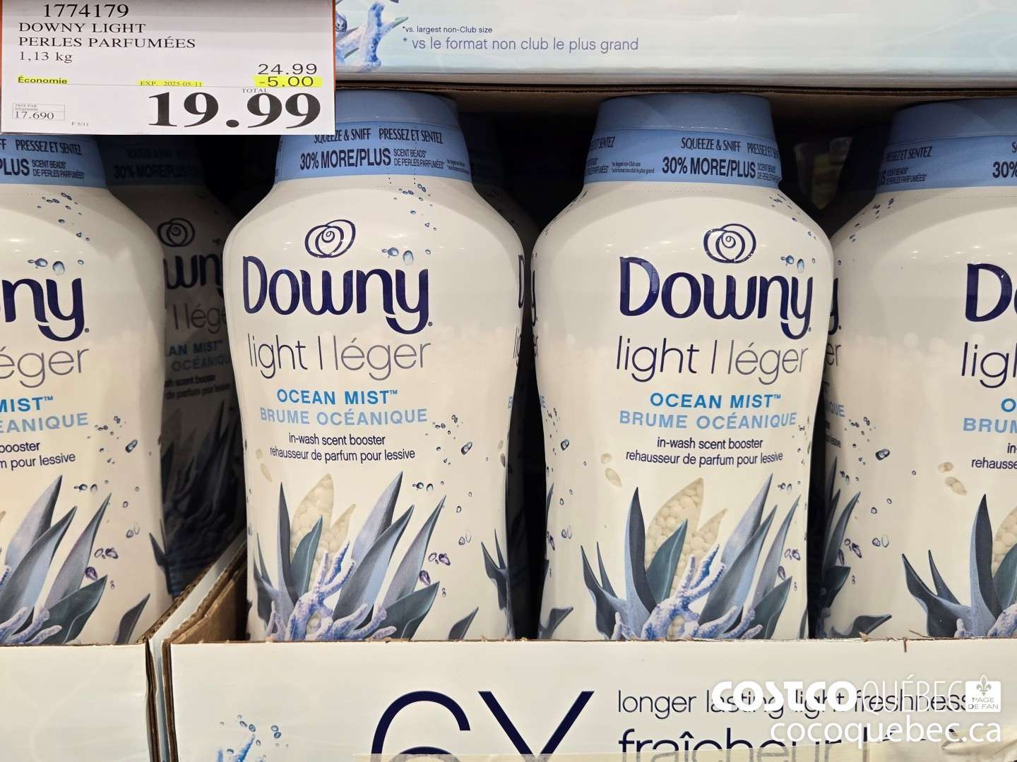 1774179 DOWNY LIGHT PERLES PARFUMEES ($5.00 INSTANT SAVINGS EXPIRES ON 2025-05-11) $19.99