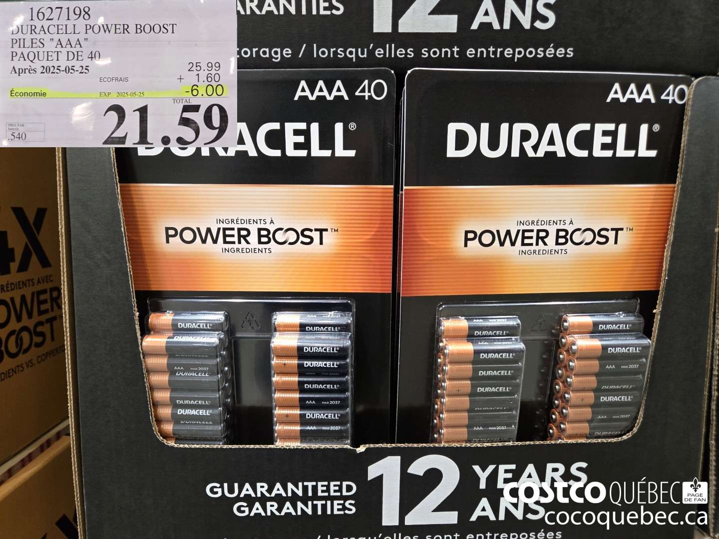 1627198 DURACELL POWER BOOST PILES 