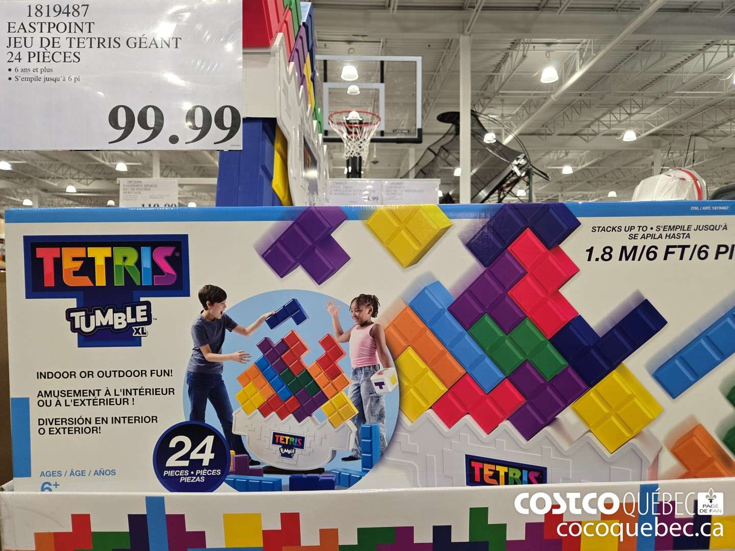 1819487 EASTPOINT JEU DE TETRIS GEANT 24 PIECES  $99.99