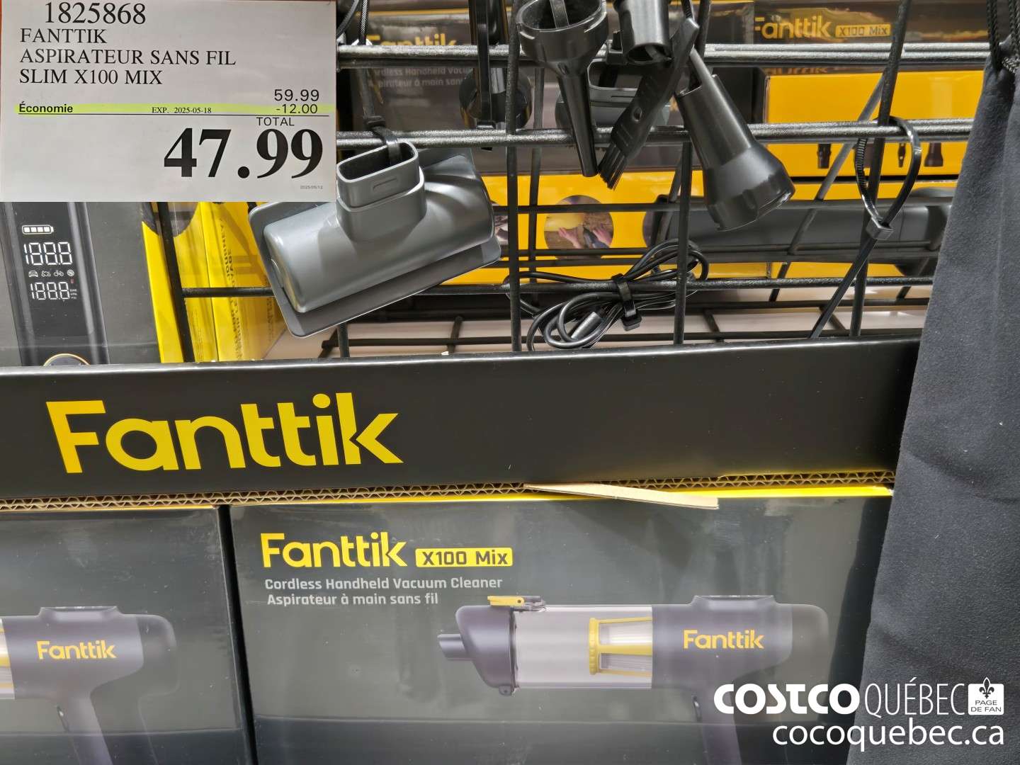 1825868 FANTTIK X100 4-EN-1 ASPIRATEUR SANS FIL  ($12.00 INSTANT SAVINGS EXPIRES ON 2025-05-18) $47.99