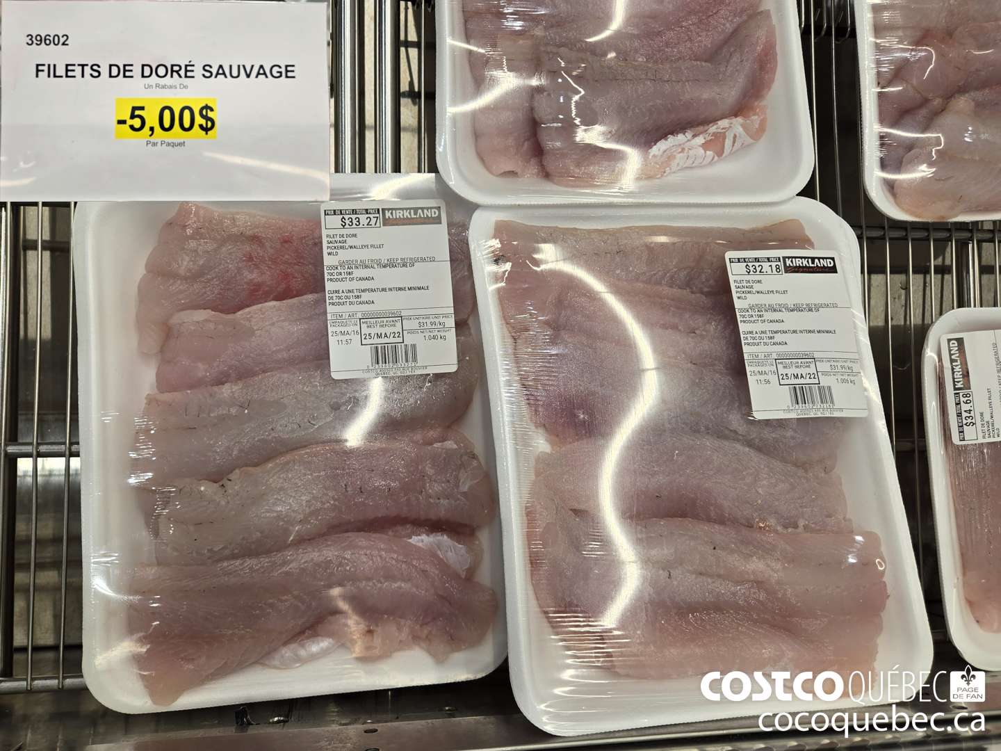 39602 FILETS DE DORE SAUVAGE  ($5.00 INSTANT SAVINGS)