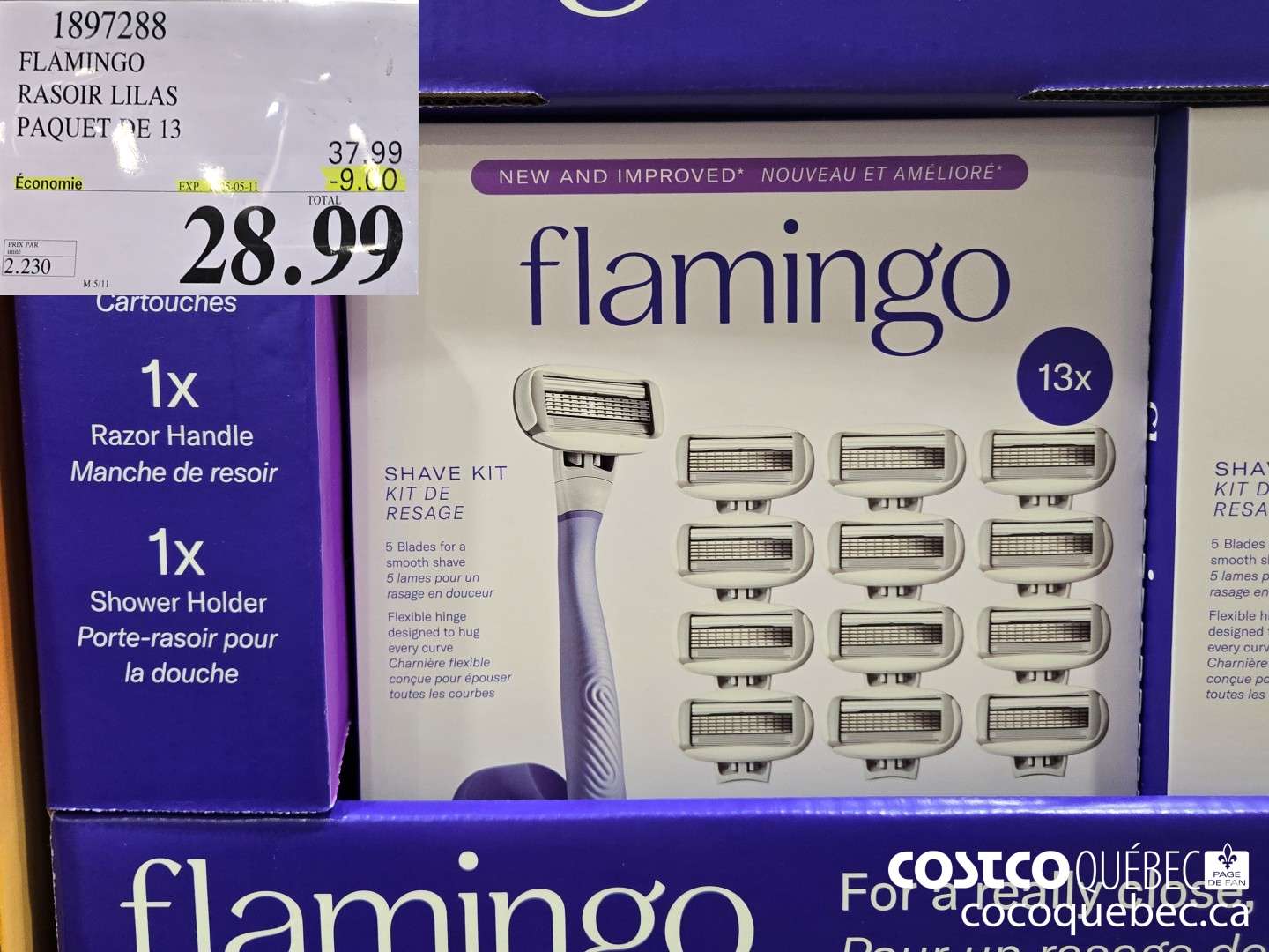 1897288 FLAMINGO RASOIR LILAS PAQUET DE 13 9.00 OFF ($9.00 INSTANT SAVINGS EXPIRES ON 2025-05-11) $28.99