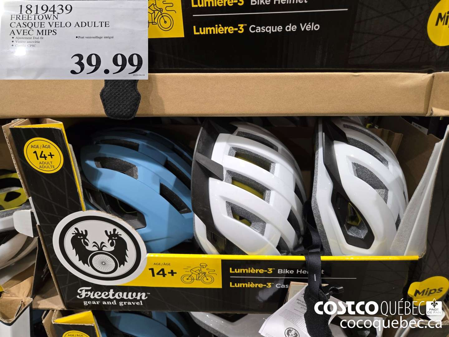 1819439 FREETOWN CASQUE VELO ADULTE AVEC MIPS  $39.99