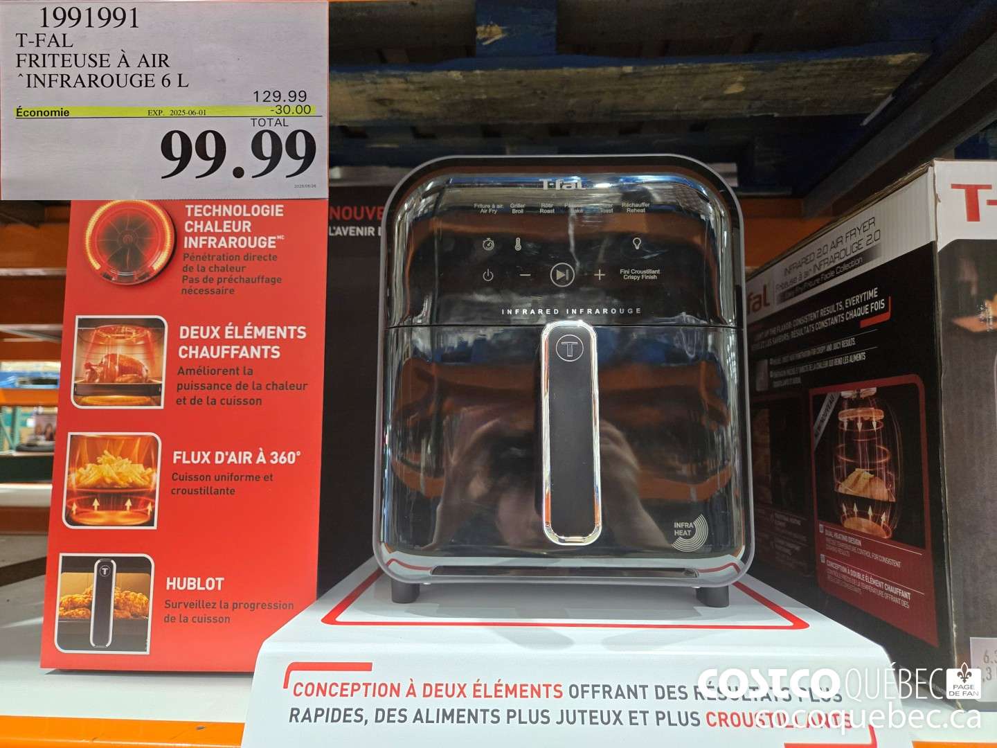 1991991 FRITEUSE A AIR INFRAROUGE 6 L ($30.00 INSTANT SAVINGS EXPIRES ON 2025-06-01) $99.99