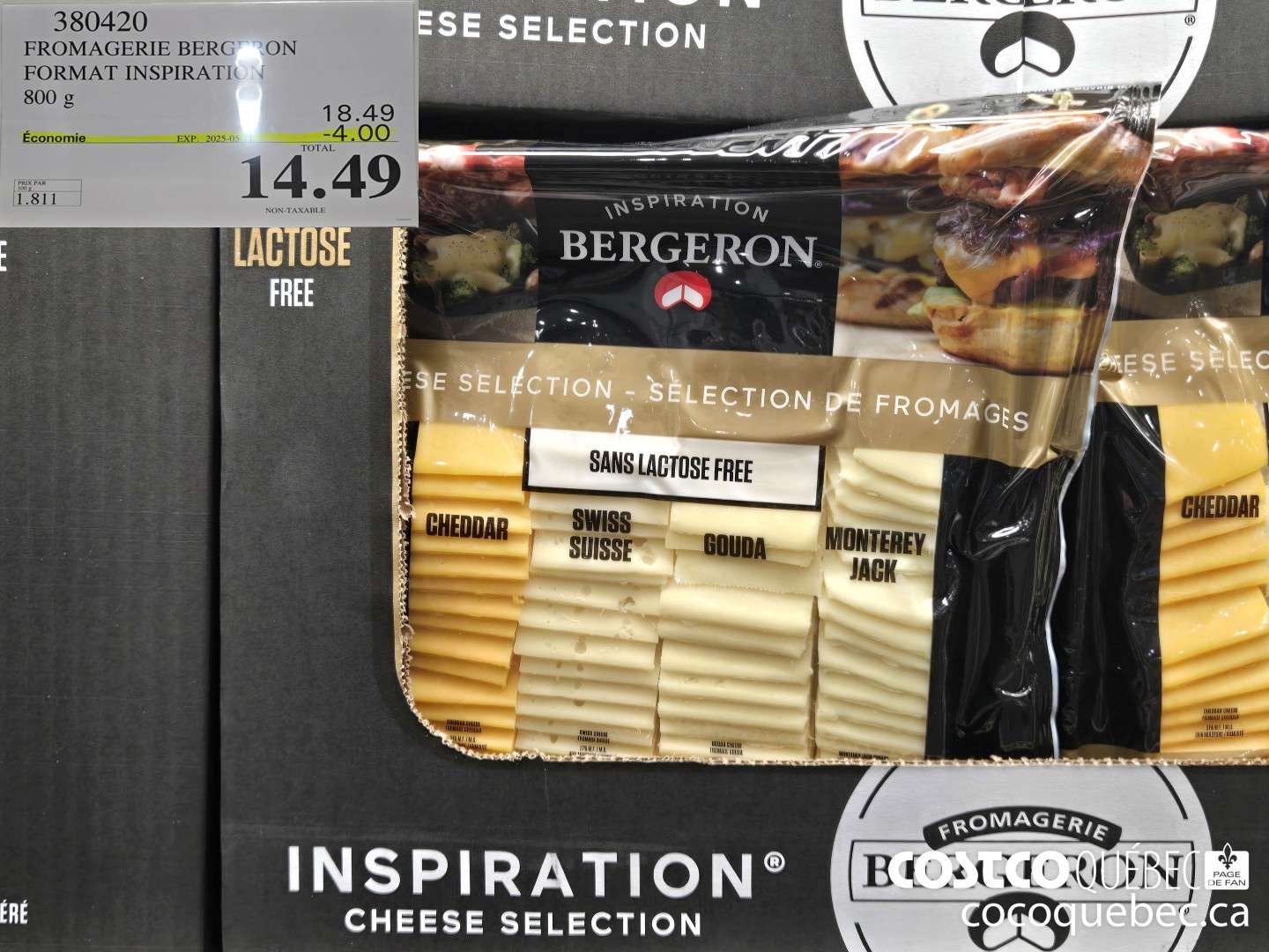 380420 FROMAGERIE BERGERON FORMAT INSPIRATION 800 g ($4.00 INSTANT SAVINGS EXPIRES ON 2025-05-11) $14.49