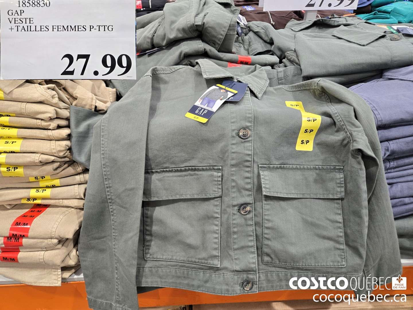 1858830 GAP VESTE +TAILLES FEMMES P-TTG  $27.99