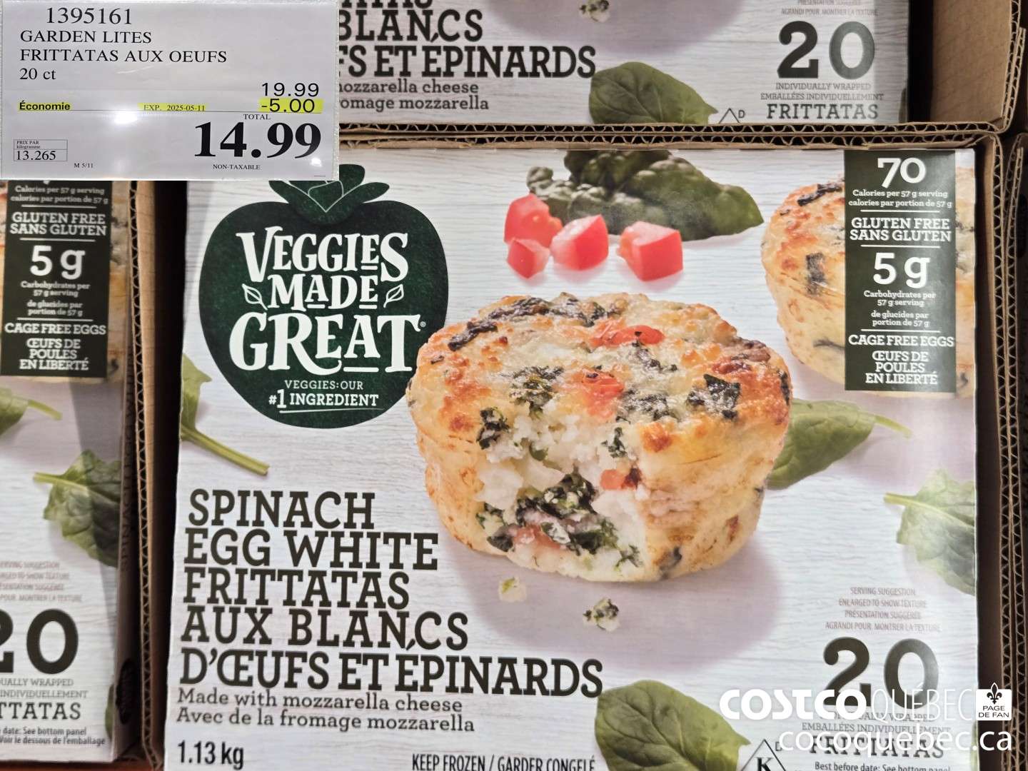 1395161 GARDEN LITES FRITTATAS AUX OEUFS  ($5.00 INSTANT SAVINGS EXPIRES ON 2025-05-11) $14.99
