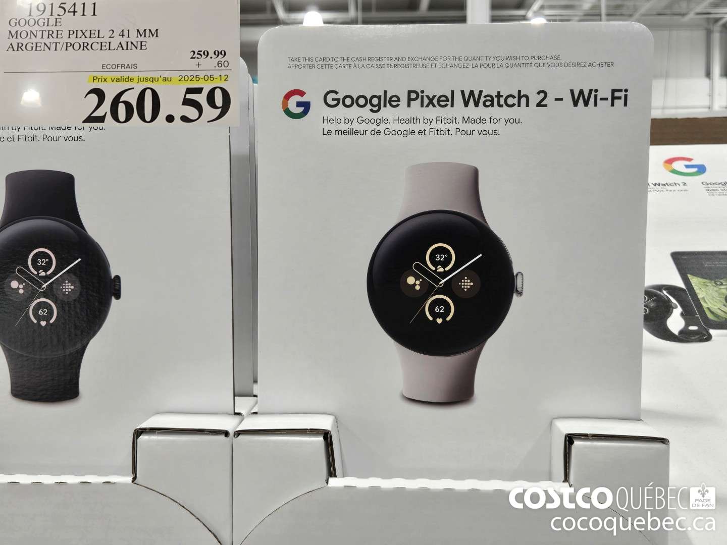 1915411 GOOGLE MONTRE PIXEL 2 41 MM ARGENT/PORCELAINE  $260.59