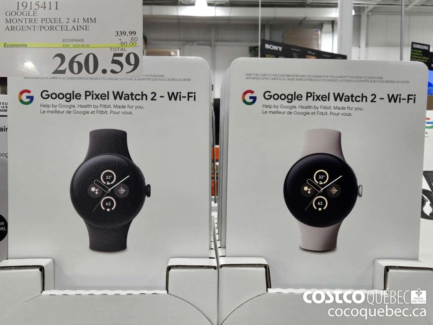 1915411 GOOGLE MONTRE PIXEL 2 41 MM ARGENT/PORCELAINE  ($80.00 INSTANT SAVINGS EXPIRES ON 2025-06-06) $260.59