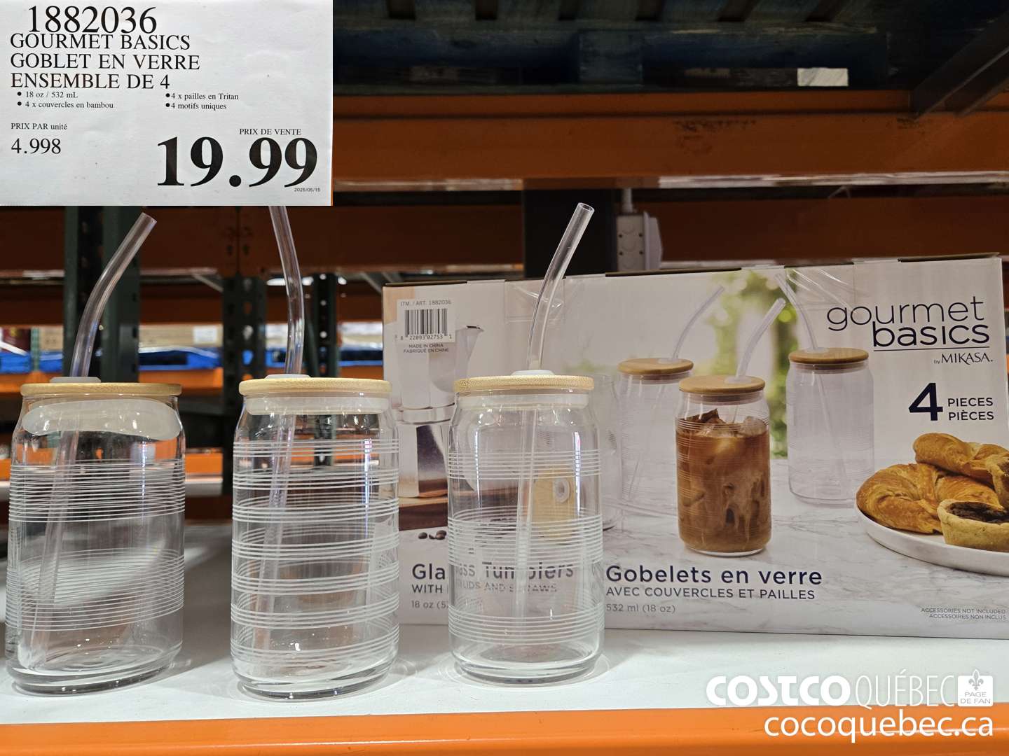 1882036 GOURMET BASICS GOBLET EN VERRE ENSEMBLE DE 4  $19.99