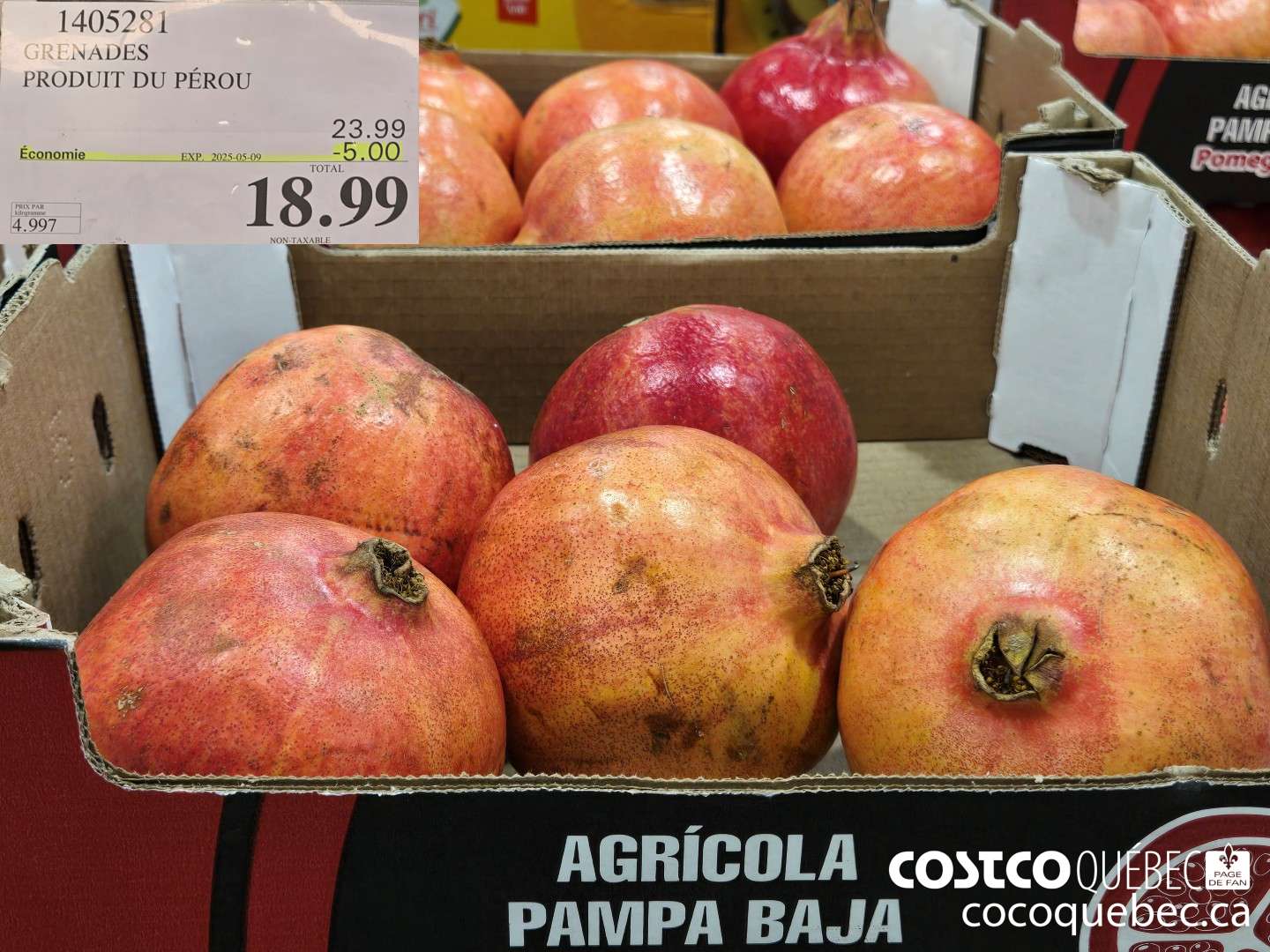 1405281 GRENADES PRODUIT DU PEROU  ($5.00 INSTANT SAVINGS EXPIRES ON 2025-05-09) $18.99