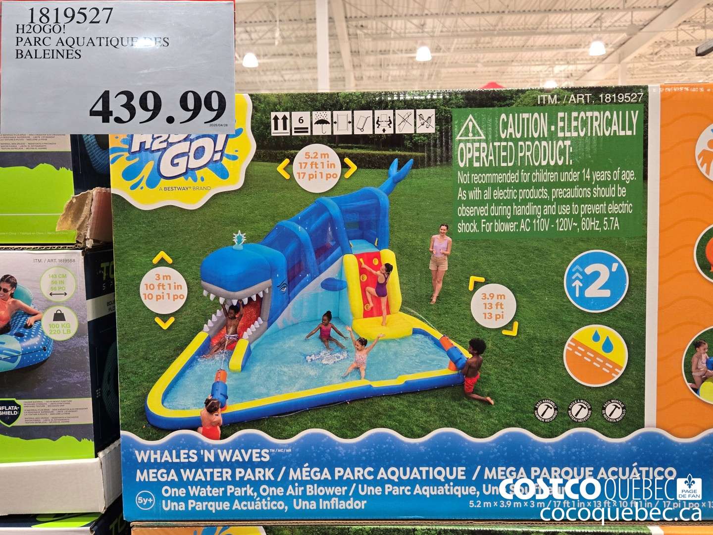 1819527 H20GO! PARC AQUATIQUE DES BALEINES  $439.99