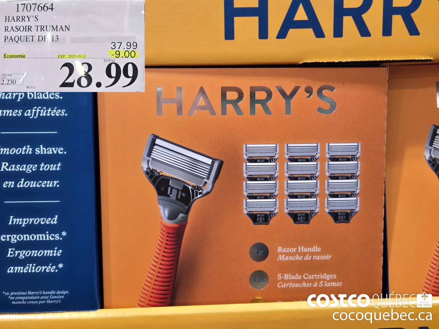 1707664 HARRY's RASOIR TRUMAN PAQUET DE 13  ($9.00 INSTANT SAVINGS EXPIRES ON 2025-05-11) $28.99