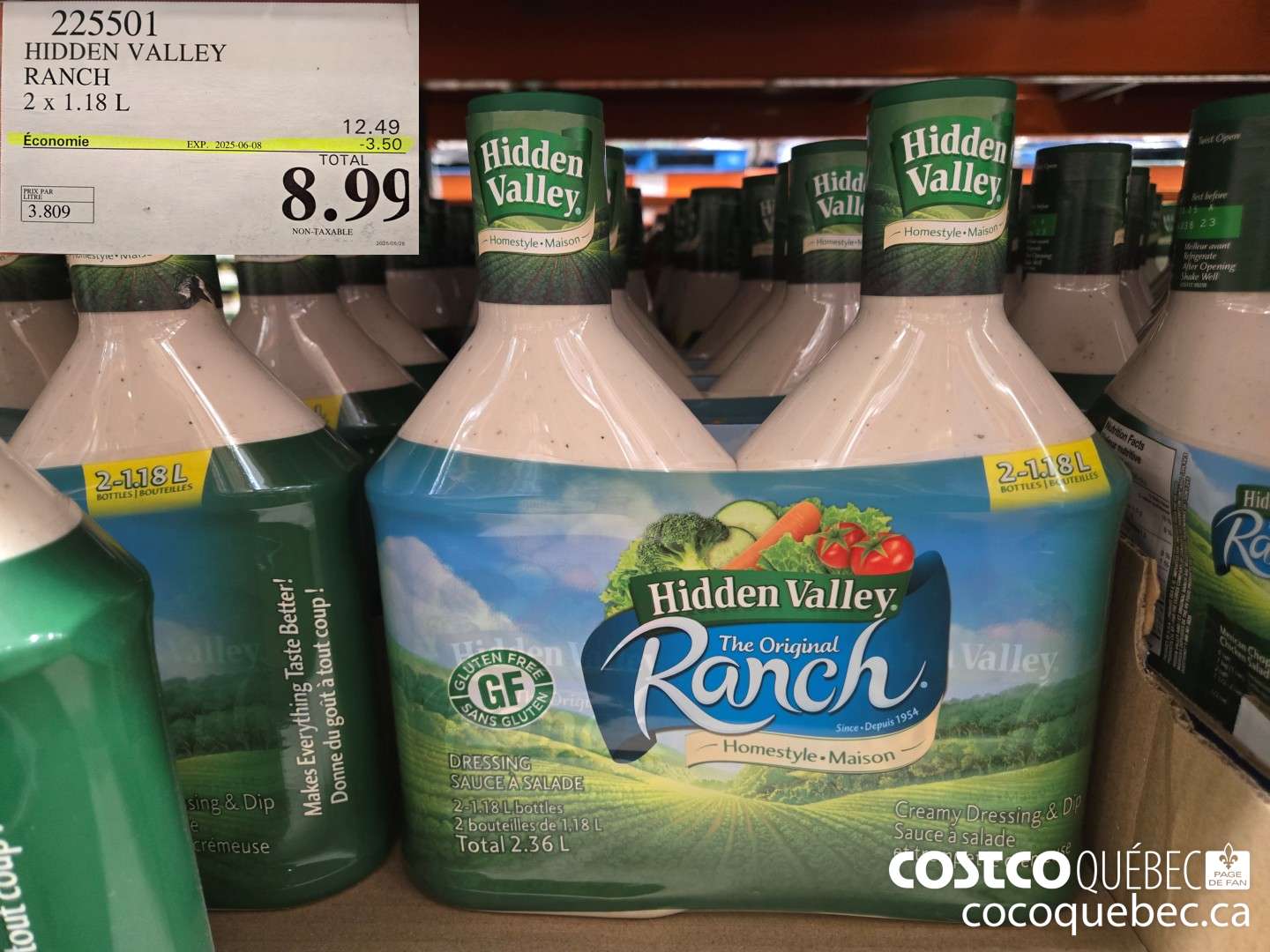 225501 HIDDEN VALLEY RANCH 2.x 1.18 L  ($3.50 INSTANT SAVINGS EXPIRES ON 2025-06-08) $8.99