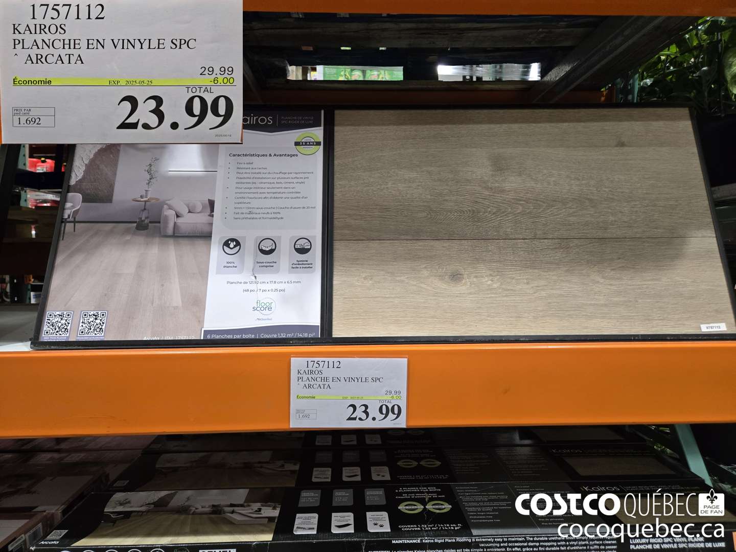1757112 KAIROS PLANCHE EN VINYLE SPC ~ ARCATA  ($6.00 INSTANT SAVINGS EXPIRES ON 2025-05-25) $23.99