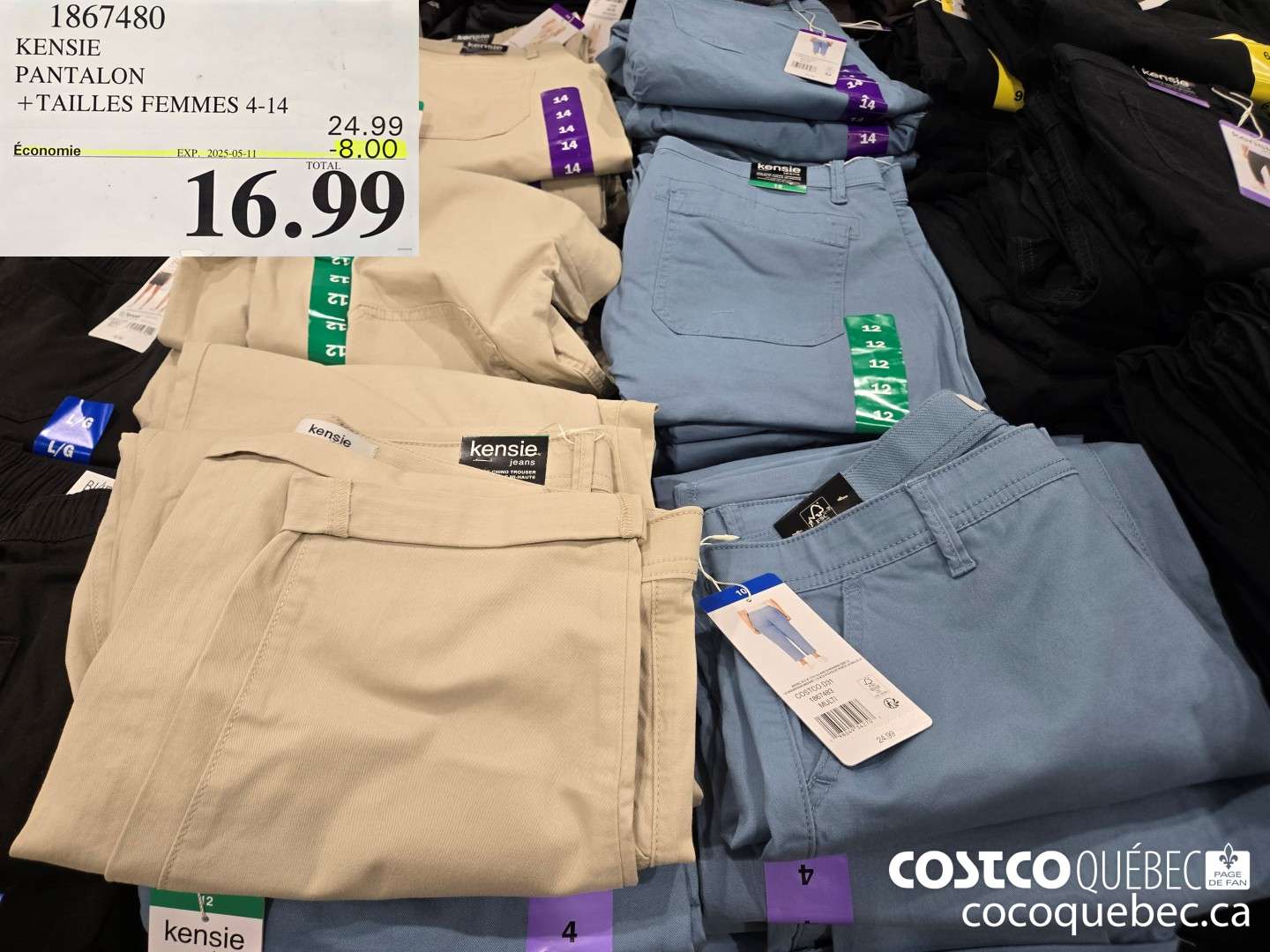 1867480 KENSIE PANTALON +TAILLES FEMMES 4-14  ($8.00 INSTANT SAVINGS EXPIRES ON 2025-05-11) $16.99