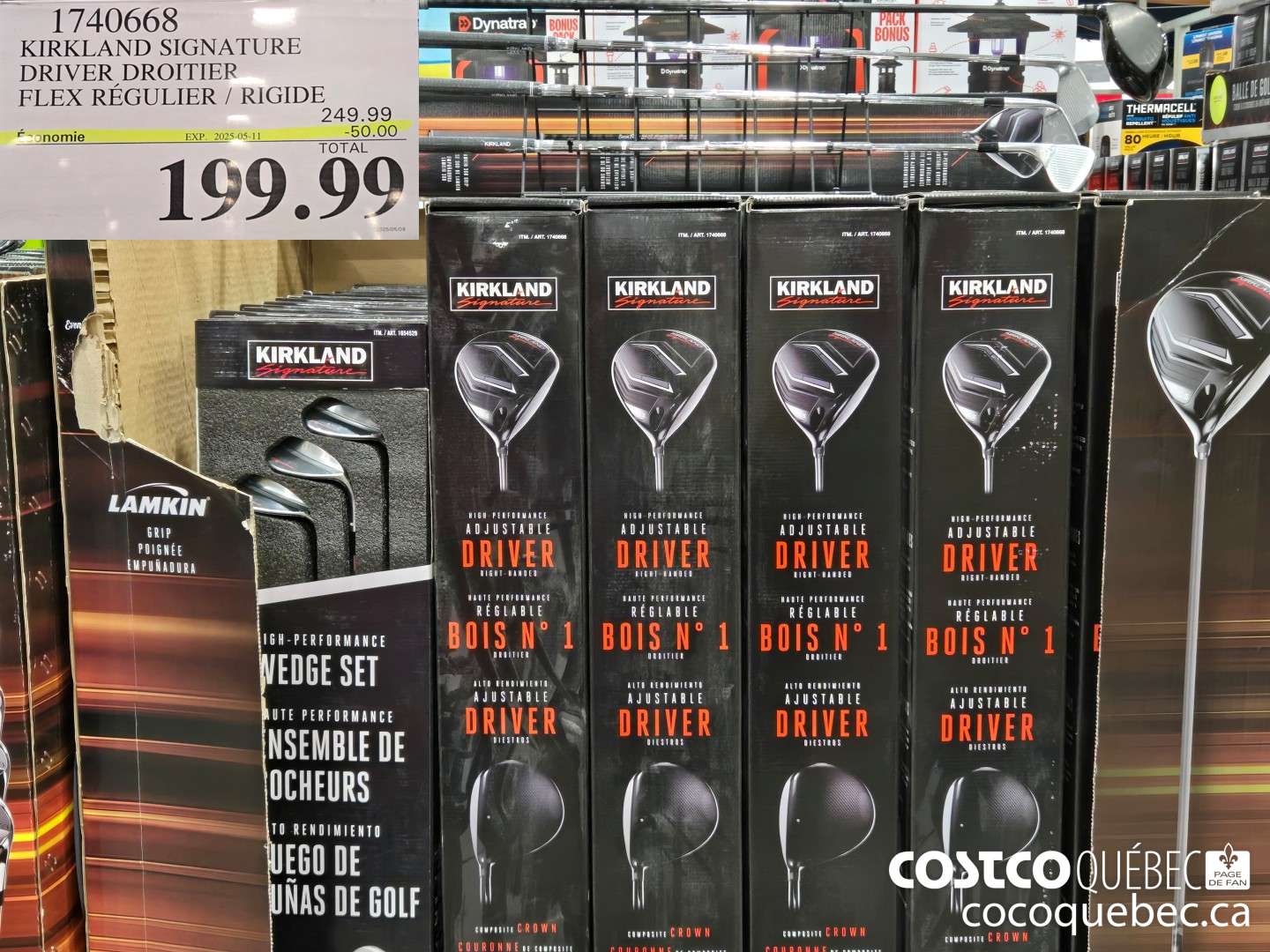 1740668 KIRKLAND SIGNATURE DRIVER DROITIER FLEX REGULIER / RIGIDE  ($50.00 INSTANT SAVINGS EXPIRES ON 2025-05-11) $199.99