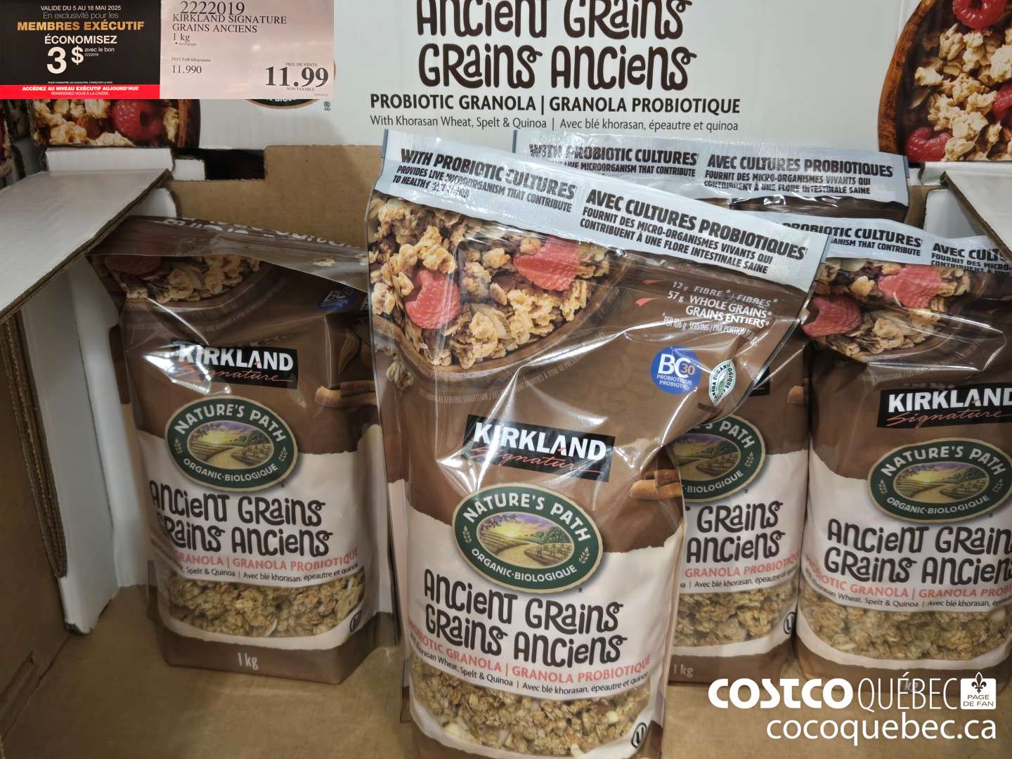 2222019 KIRKLAND SIGNATURE GRAINS ANCIENS  ($3.00 INSTANT SAVINGS EXPIRES ON 2025-02-09) $8.99