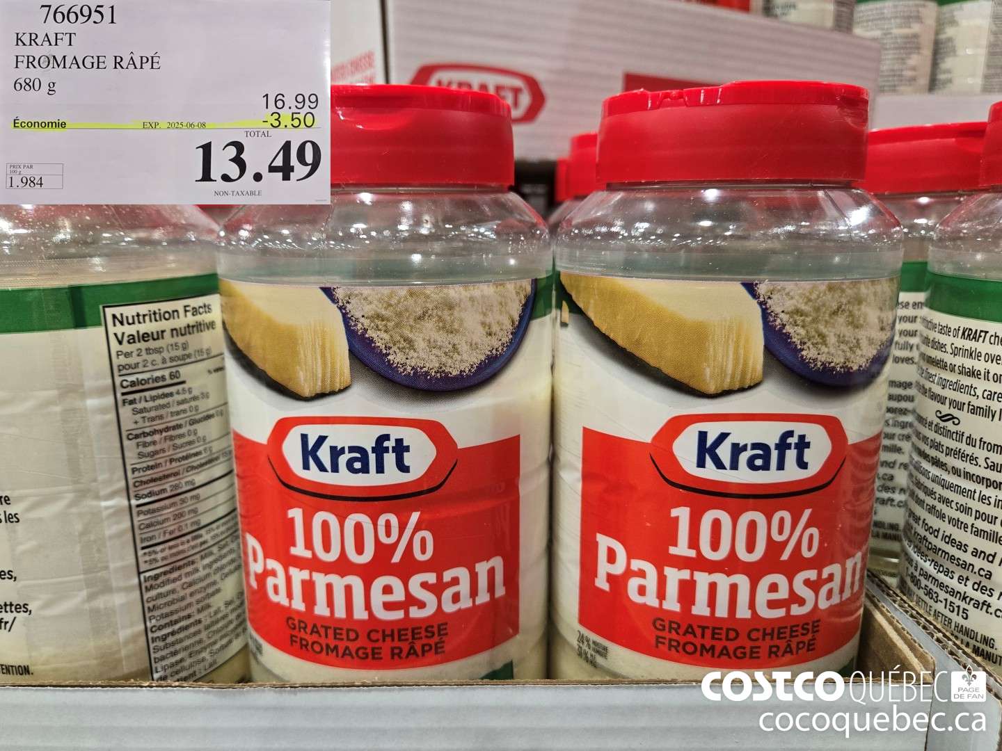 766951 KRAFT FROMAGE RAPE 680 g  ($3.50 INSTANT SAVINGS EXPIRES ON 2025-06-08) $13.49