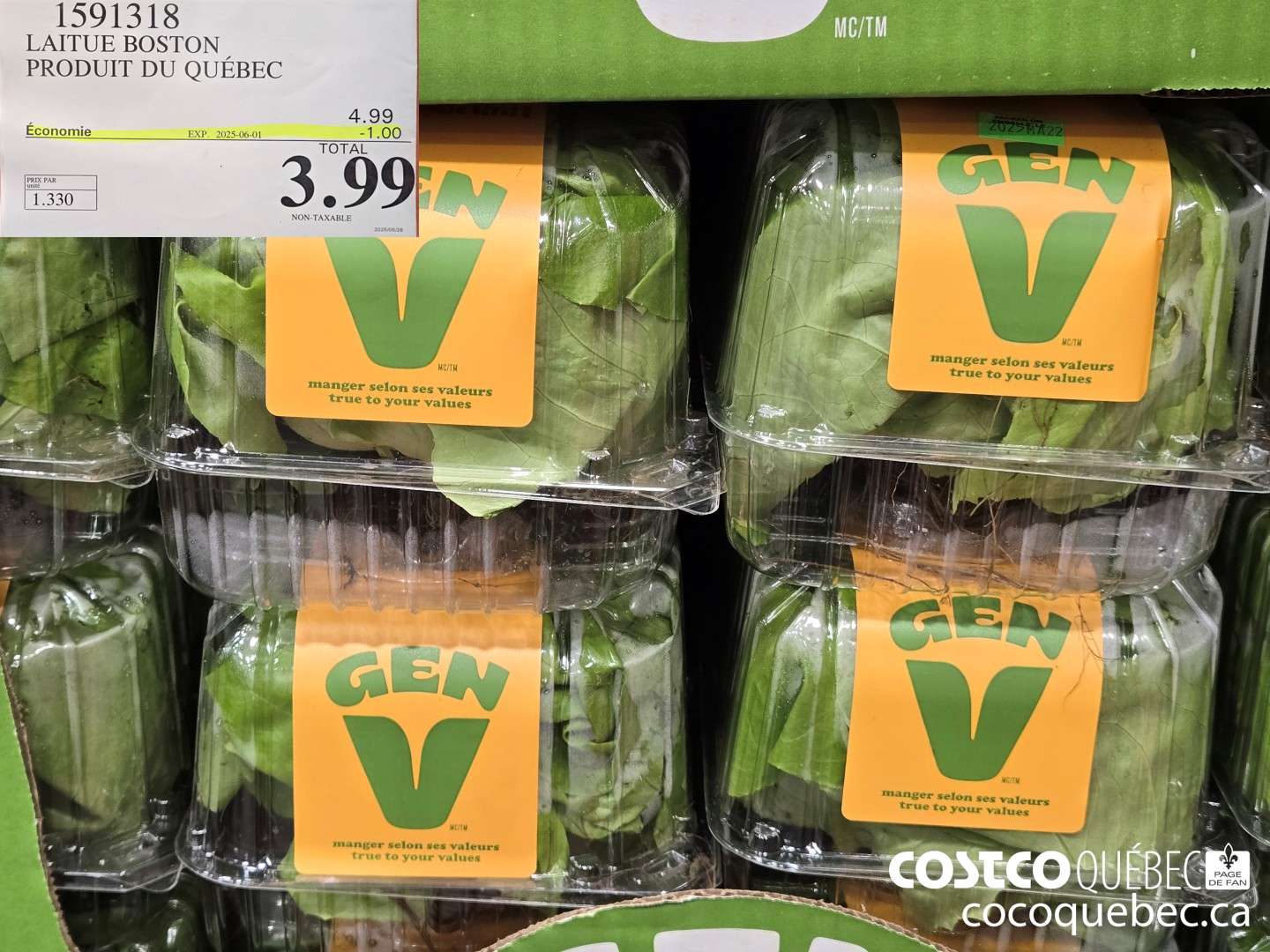 1591318 LAITUE BOSTON PRODUIT DU CANADA ($1.00 INSTANT SAVINGS EXPIRES ON 2025-06-01) $3.99